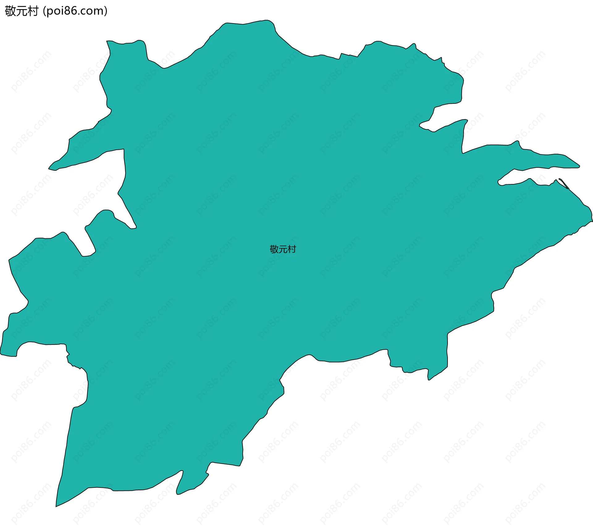 敬元村边界地图