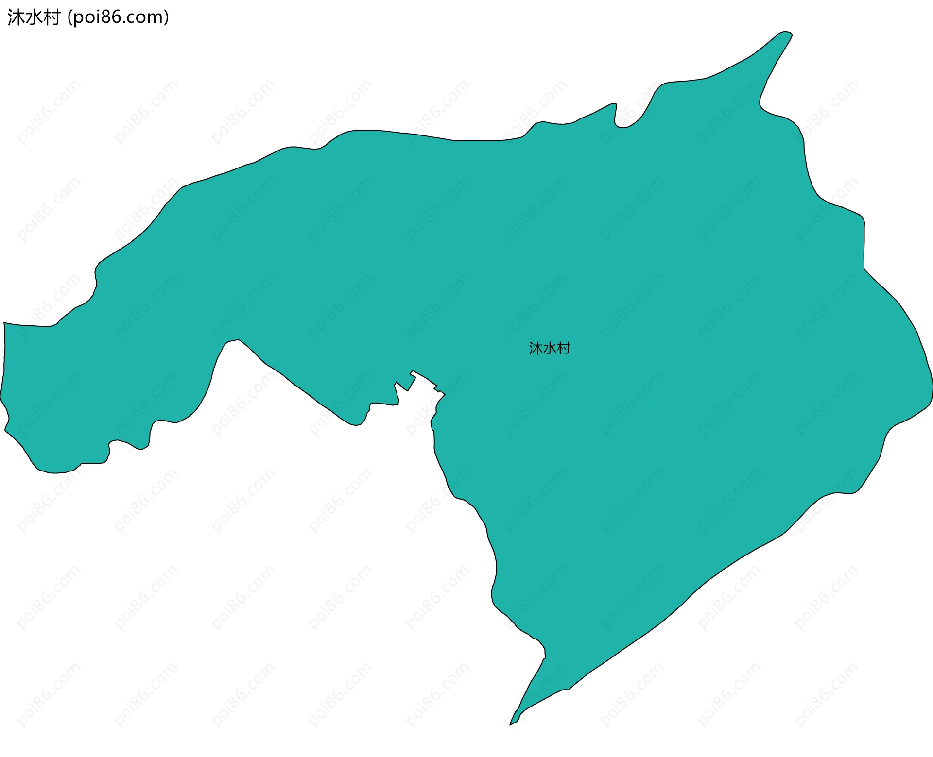 沐水村边界地图
