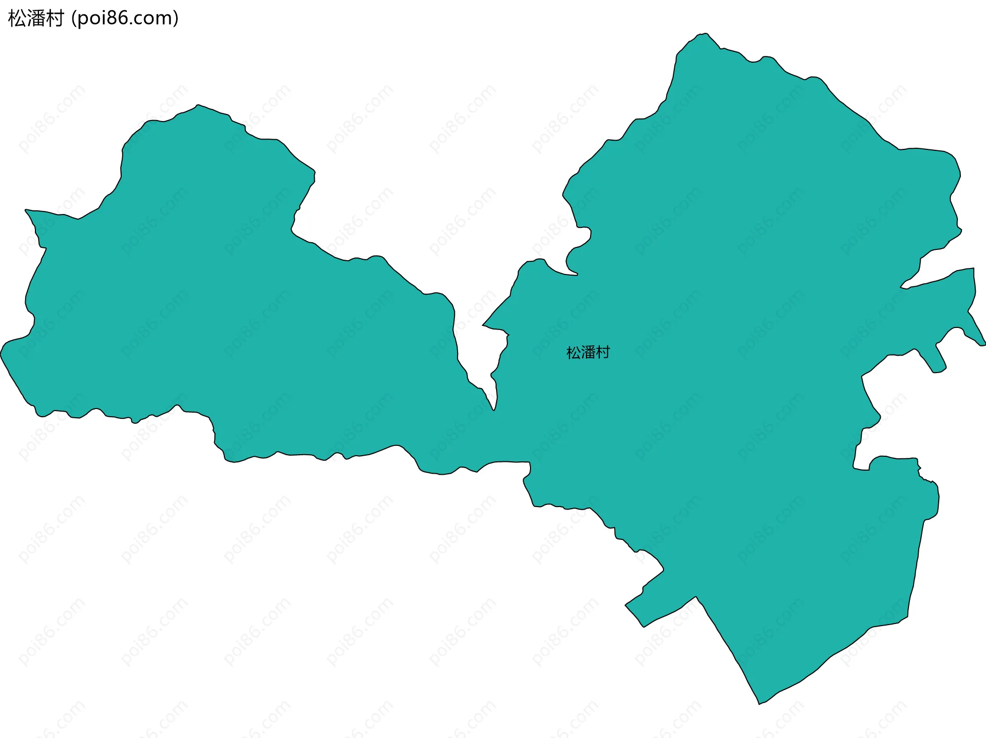 松潘村边界地图