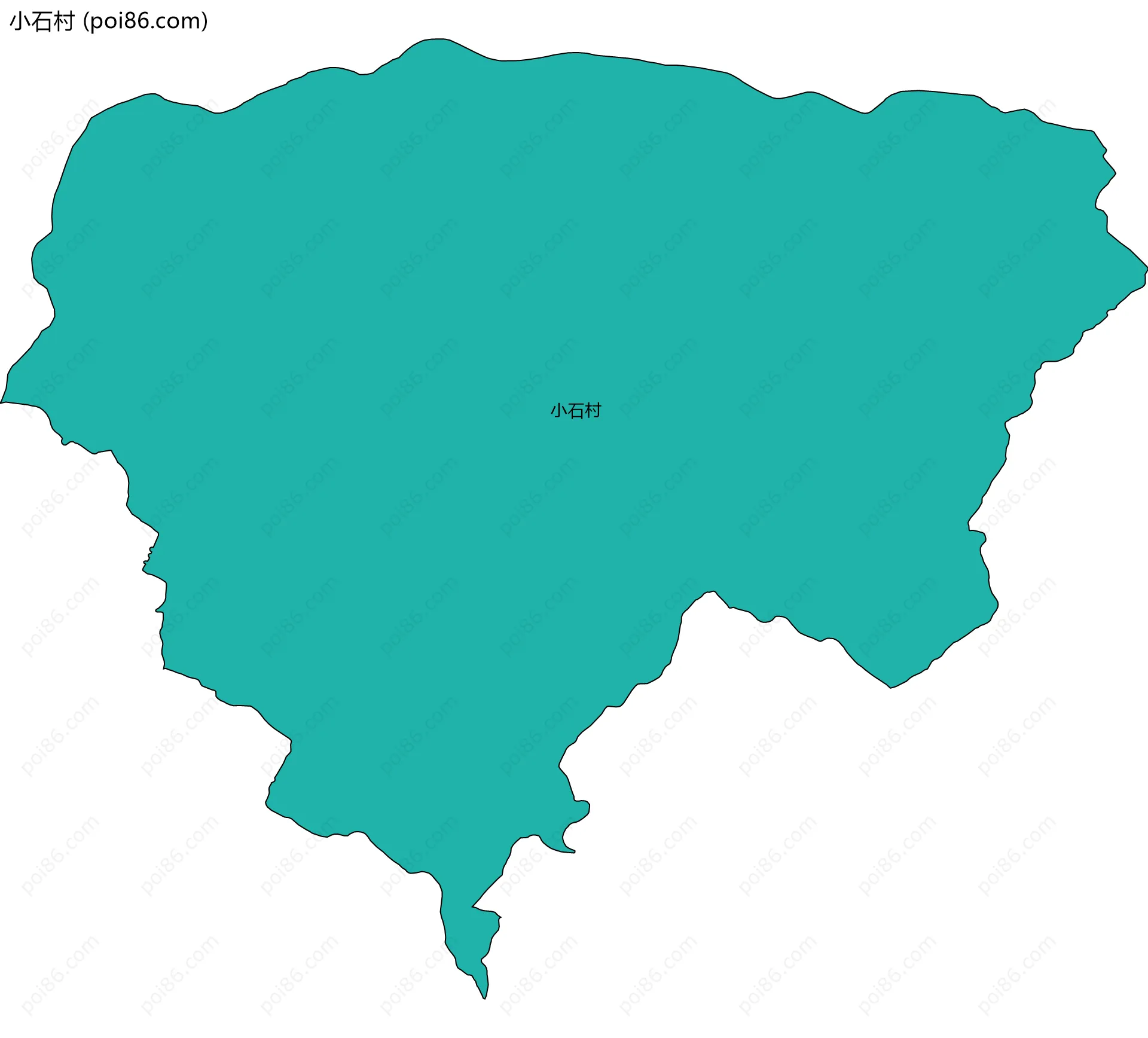 小石村边界地图