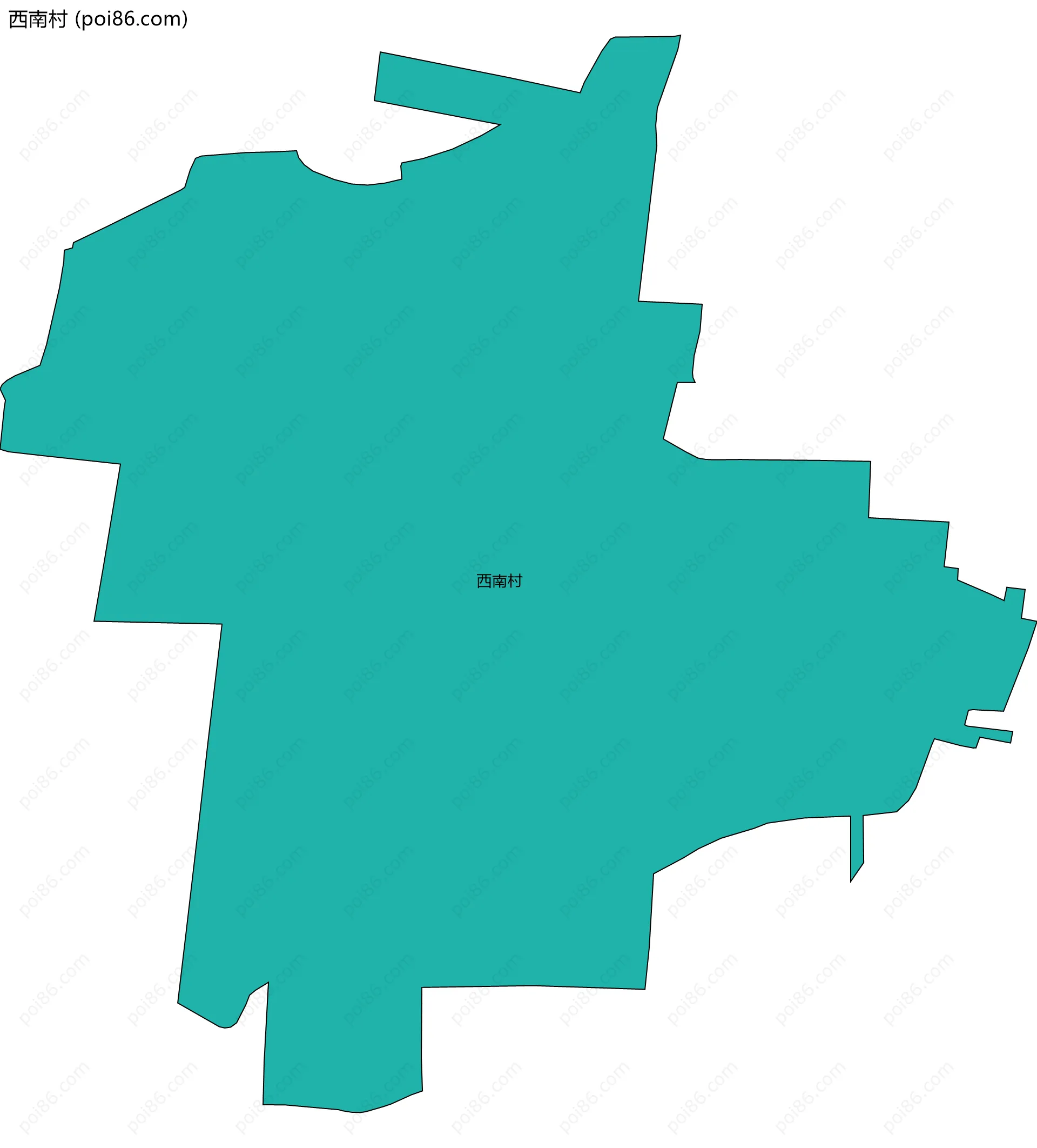 西南村边界地图