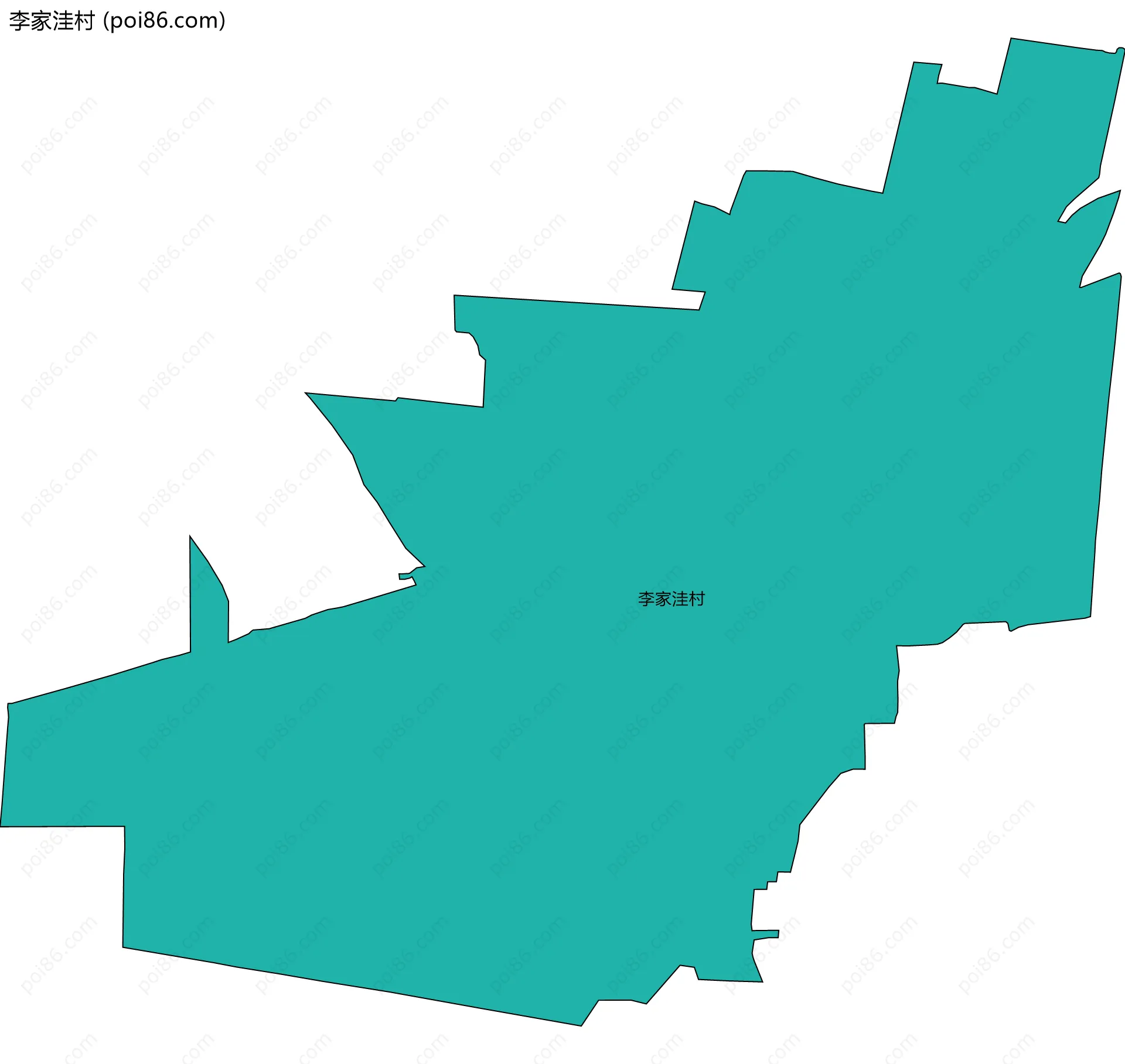 李家洼村边界地图