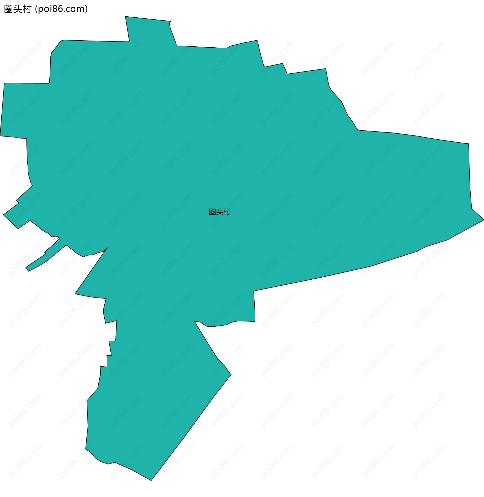 圈头村边界地图