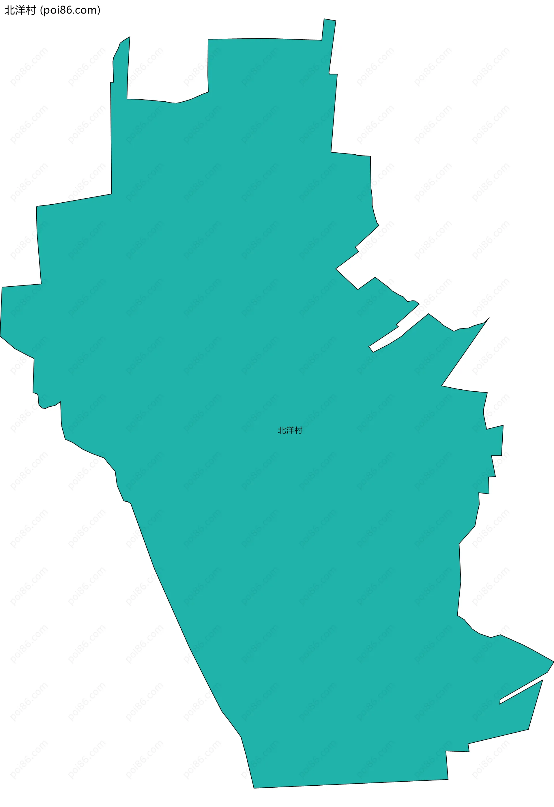 北洋村边界地图