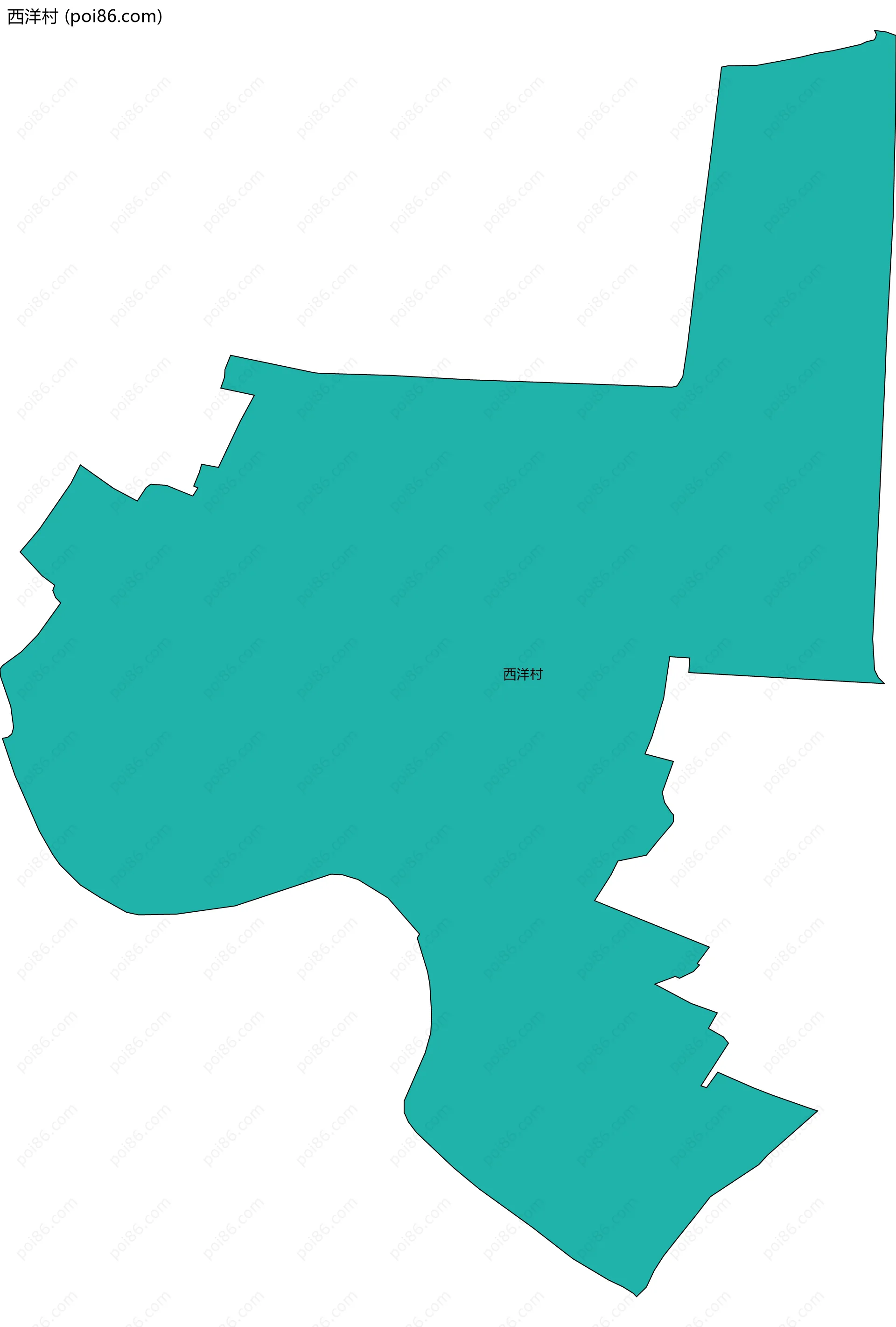 西洋村边界地图