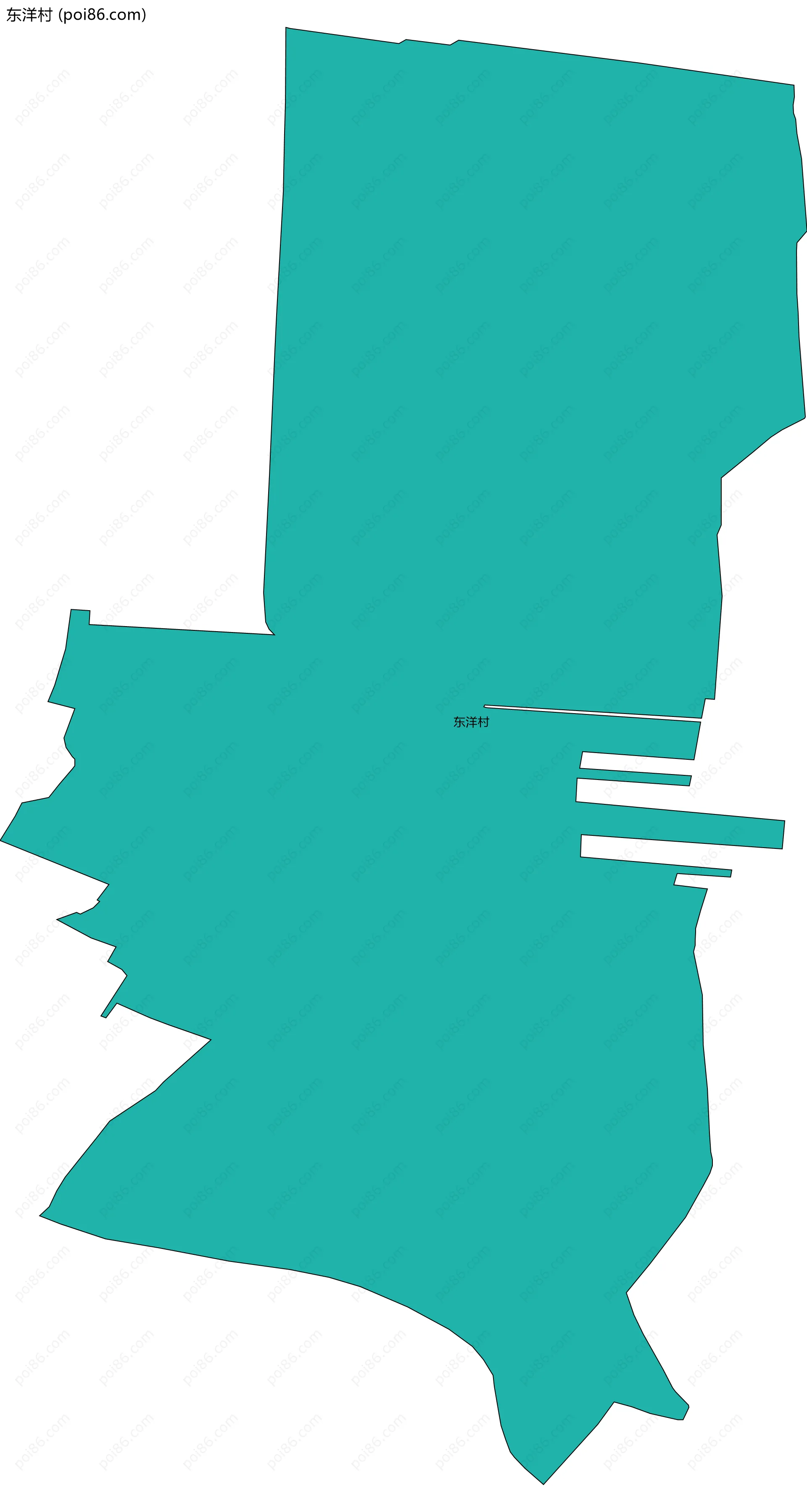 东洋村边界地图