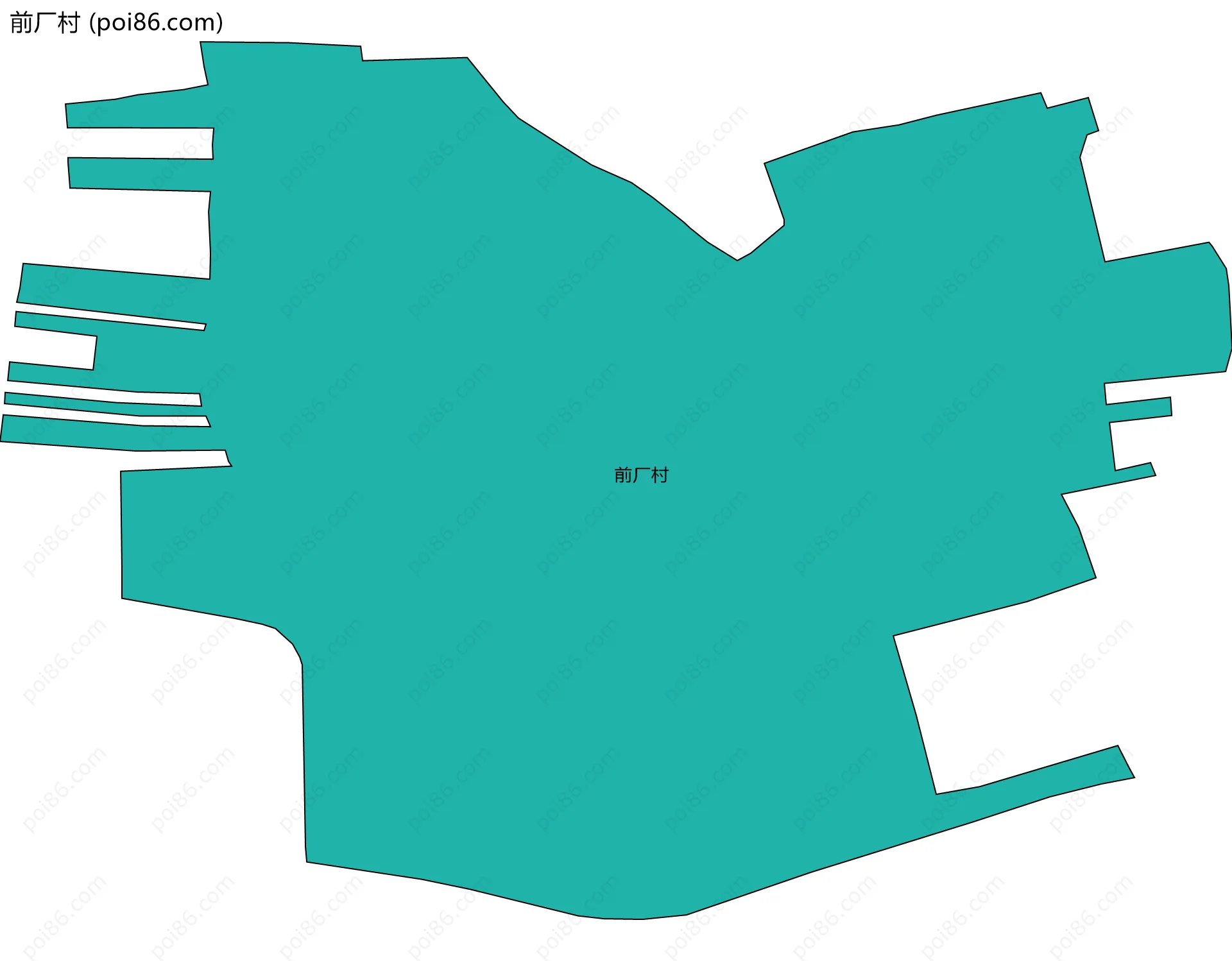 前厂村边界地图