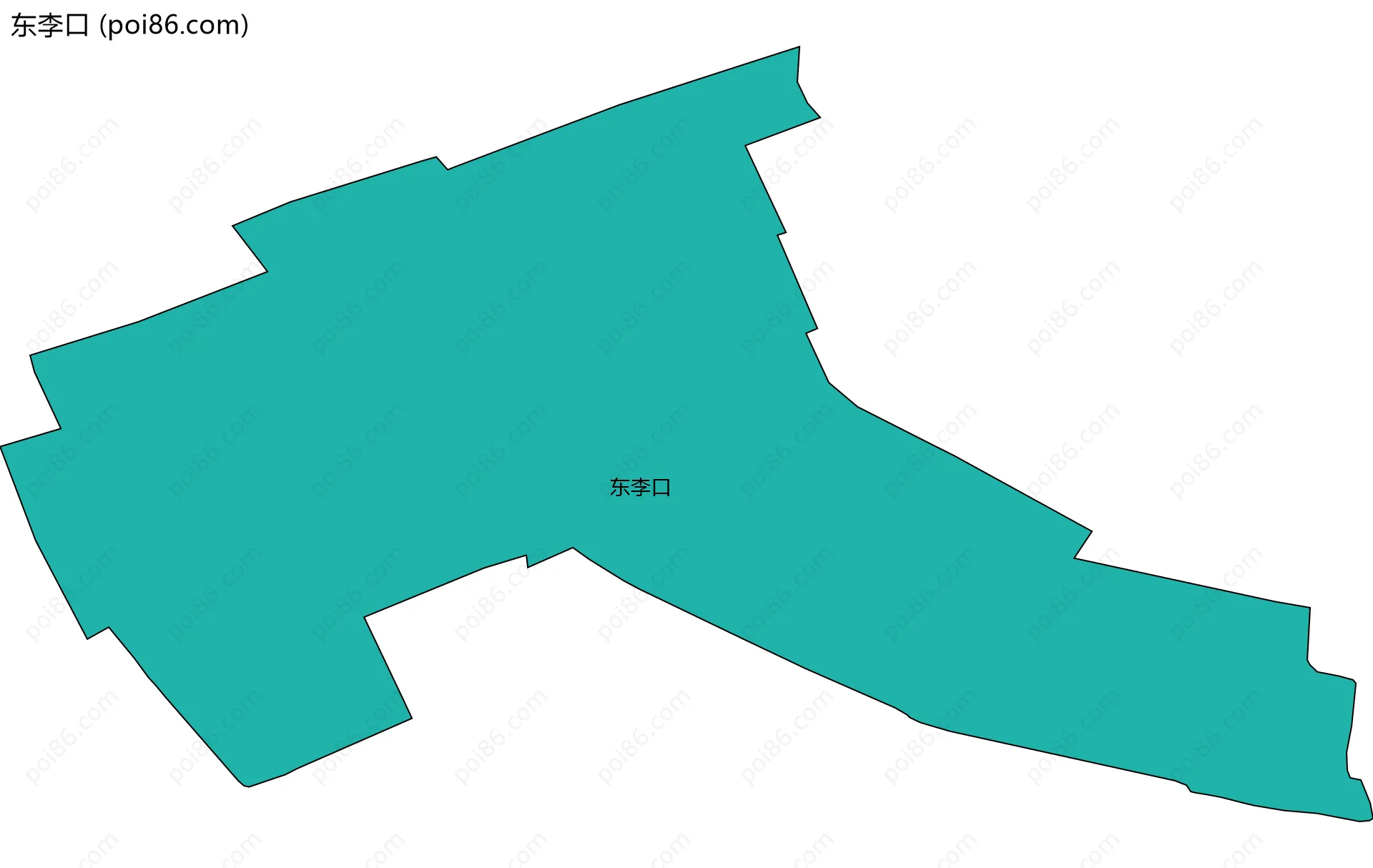 东李口边界地图