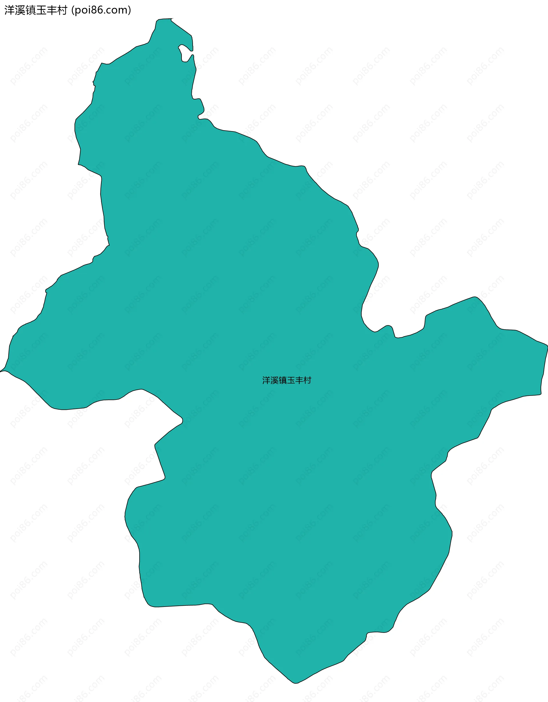 洋溪镇玉丰村边界地图