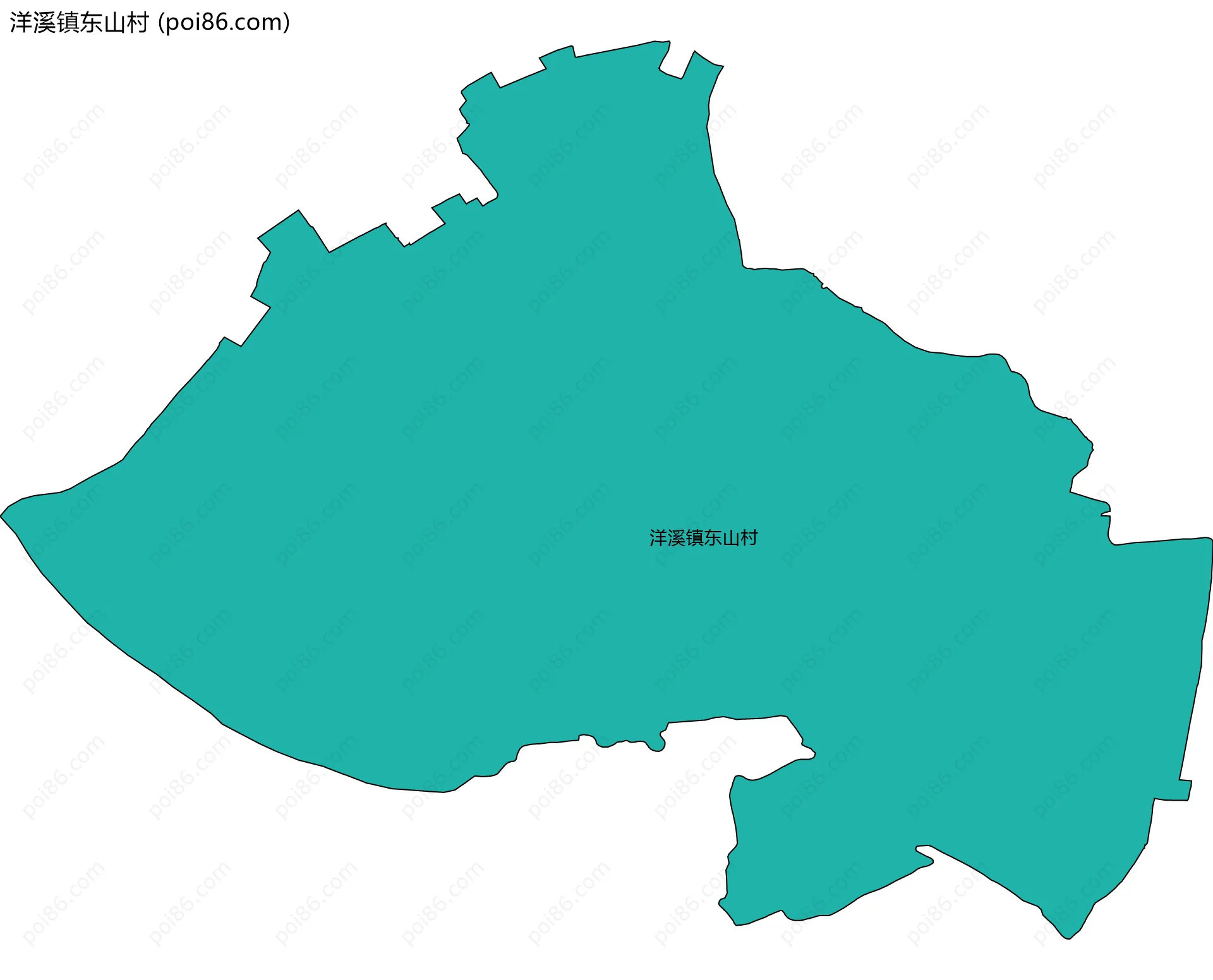 洋溪镇东山村边界地图