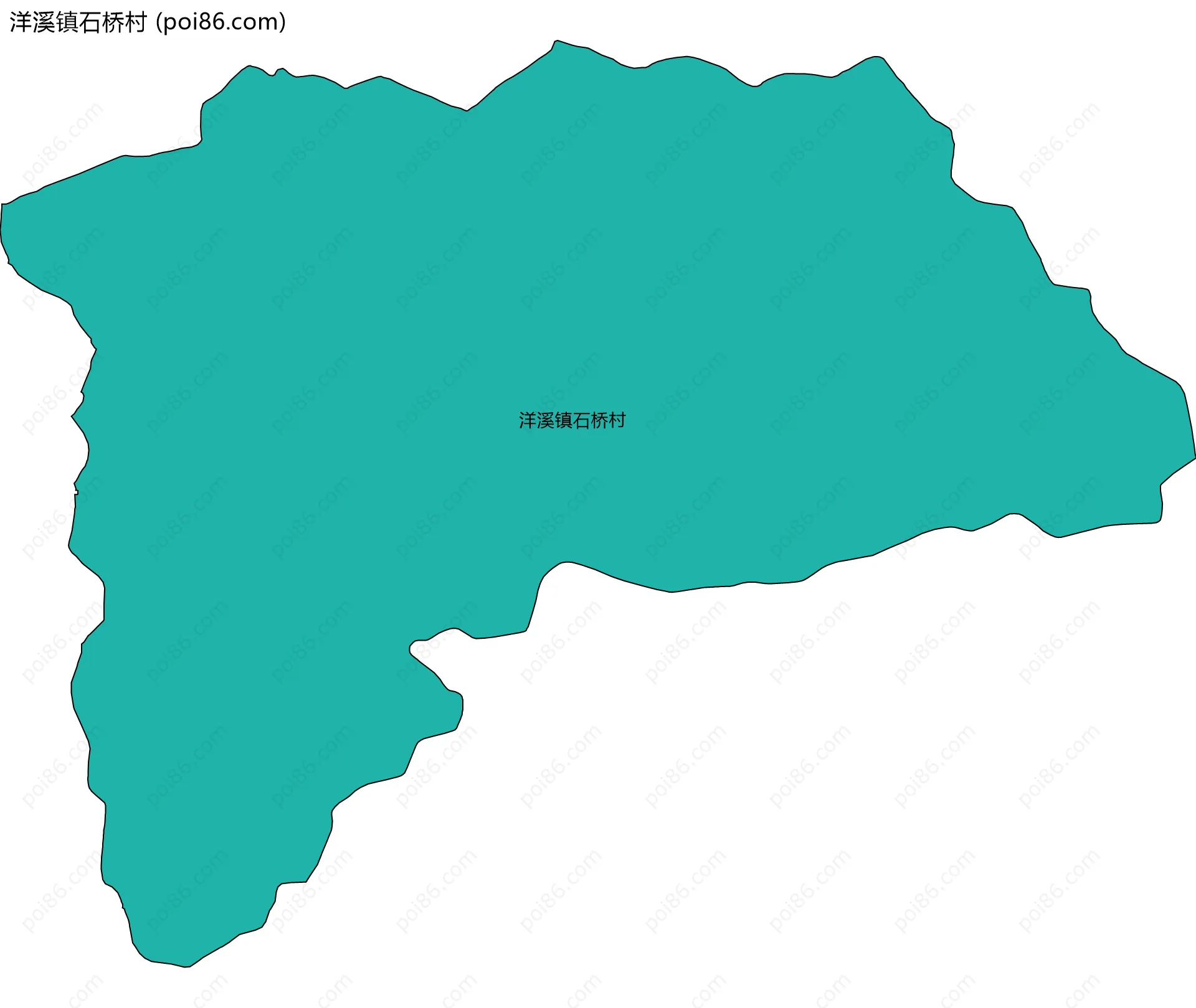 洋溪镇石桥村边界地图