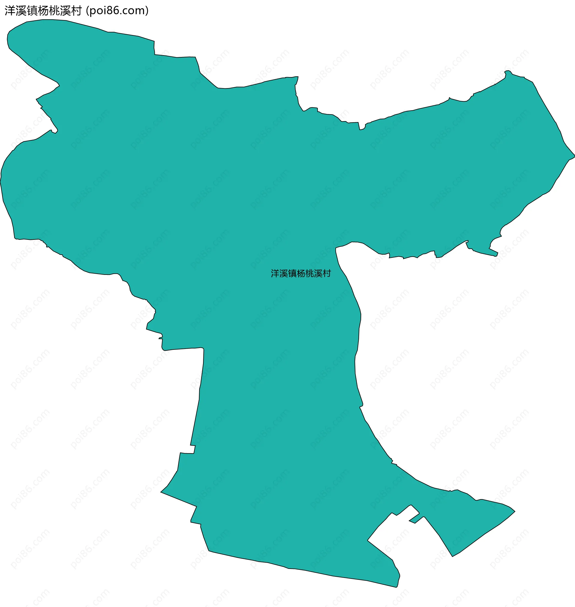 洋溪镇杨桃溪村边界地图