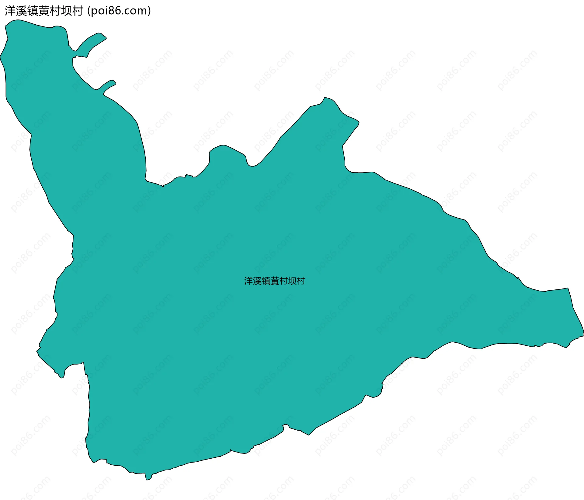 洋溪镇黄村坝村边界地图
