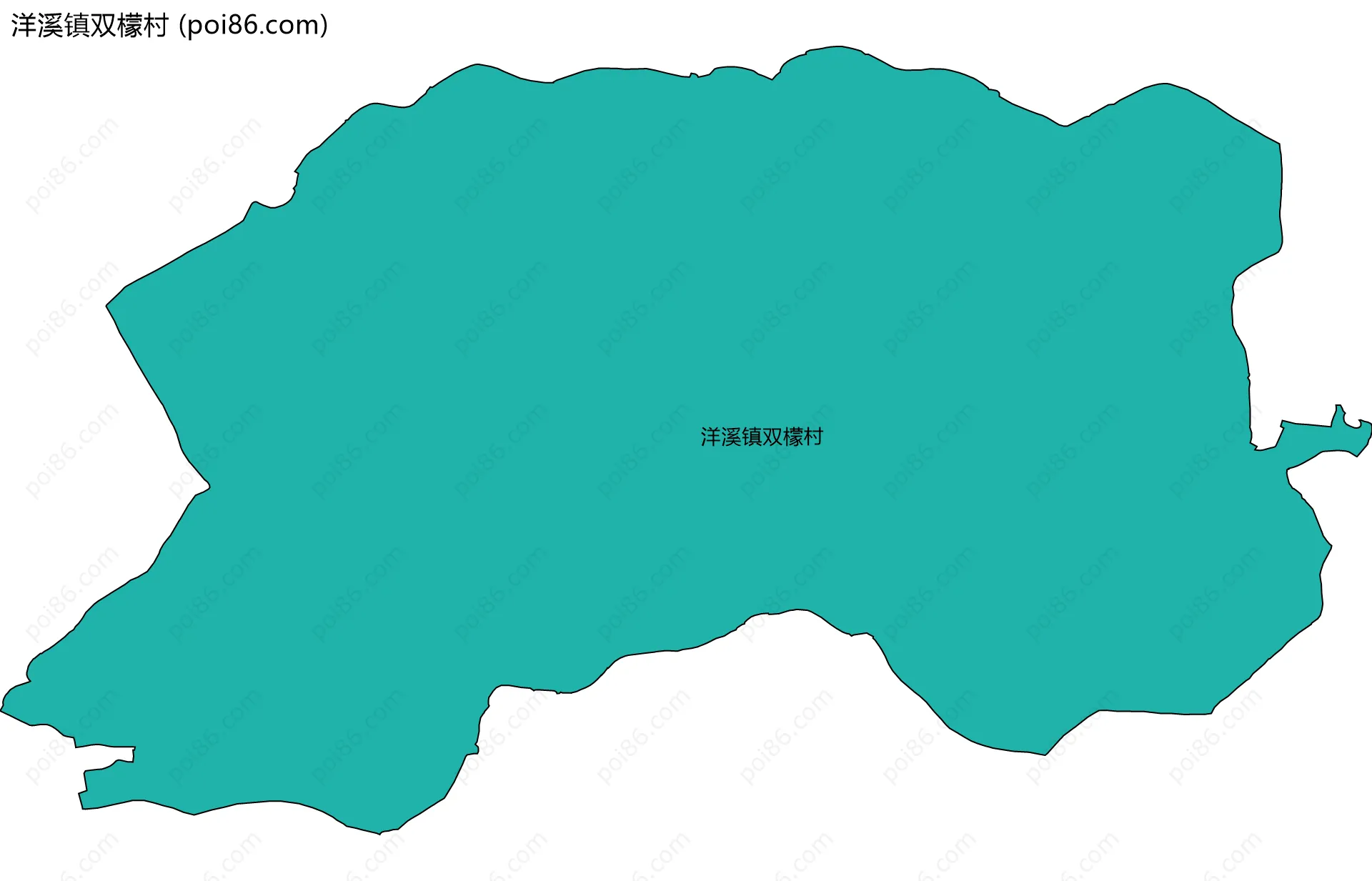 洋溪镇双檬村边界地图