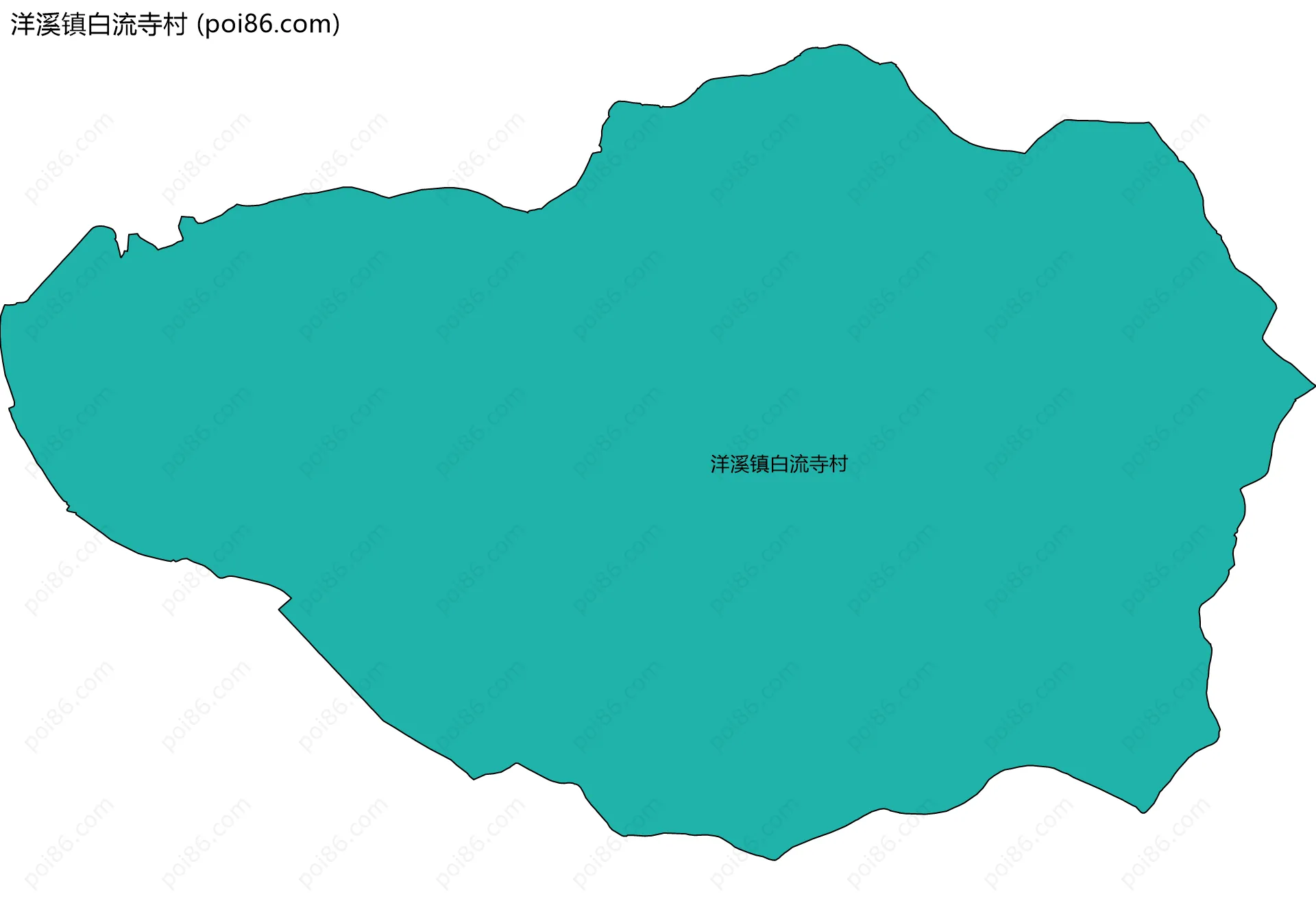 洋溪镇白流寺村边界地图