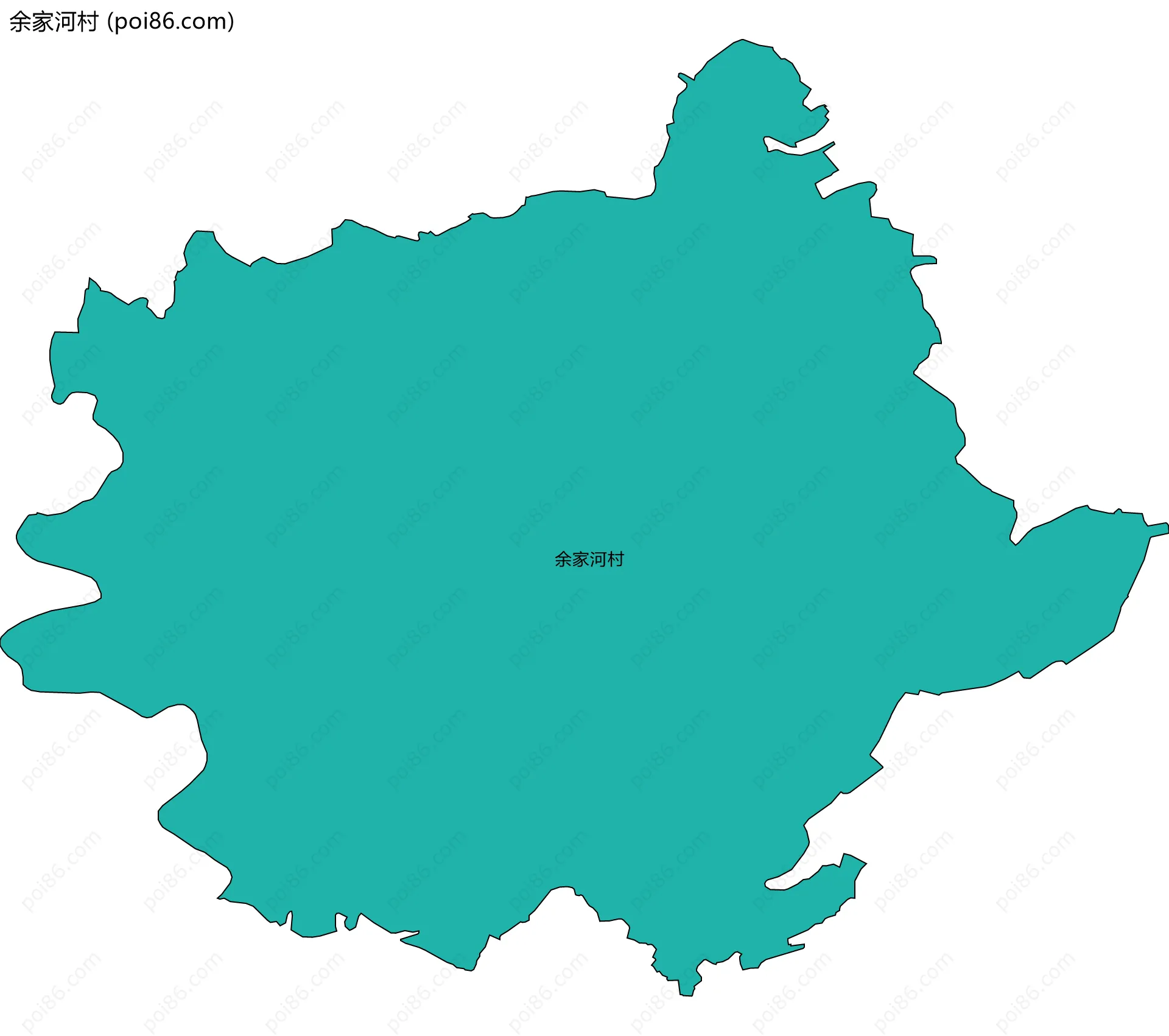 余家河村边界地图