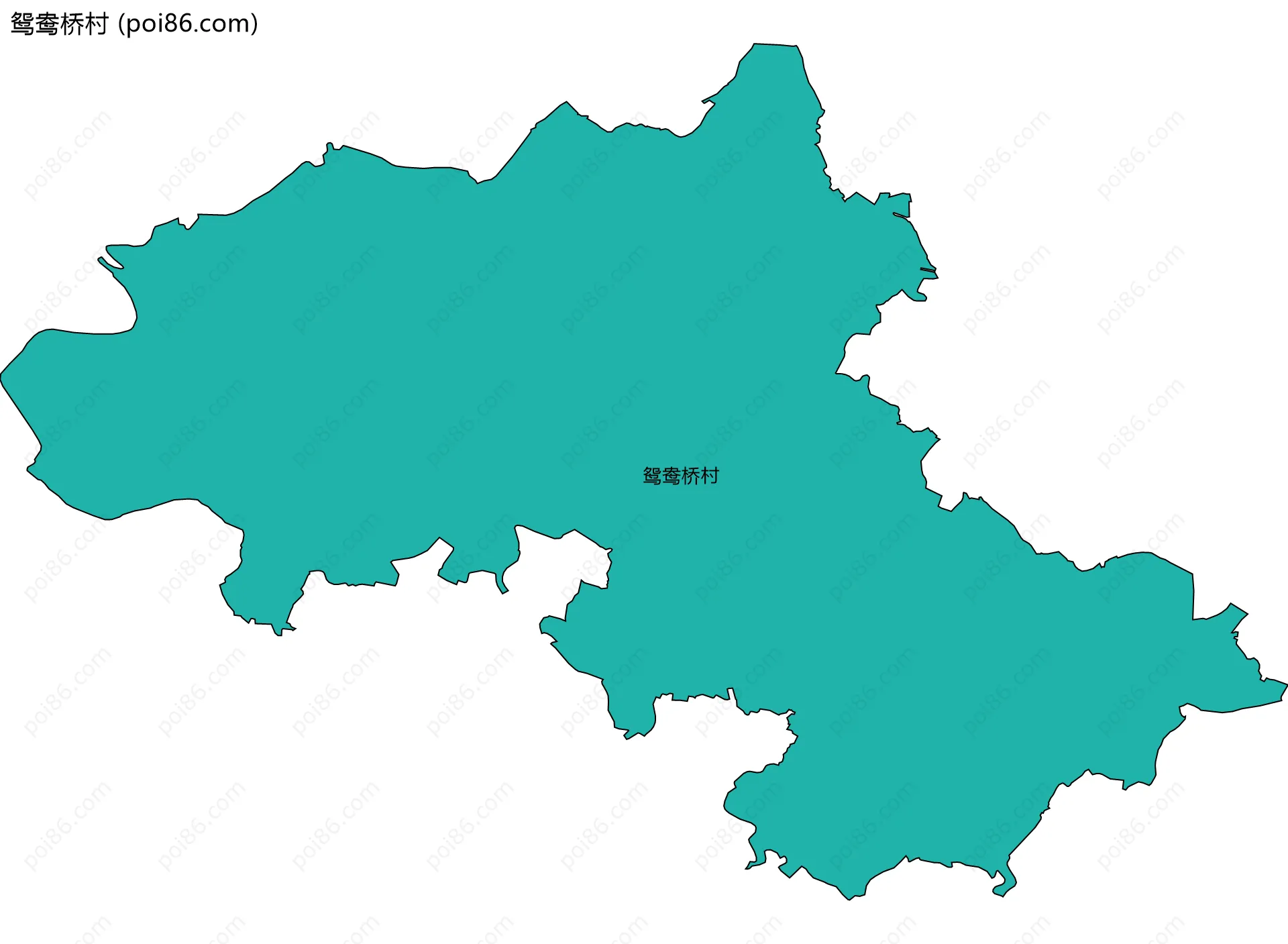 鸳鸯桥村边界地图