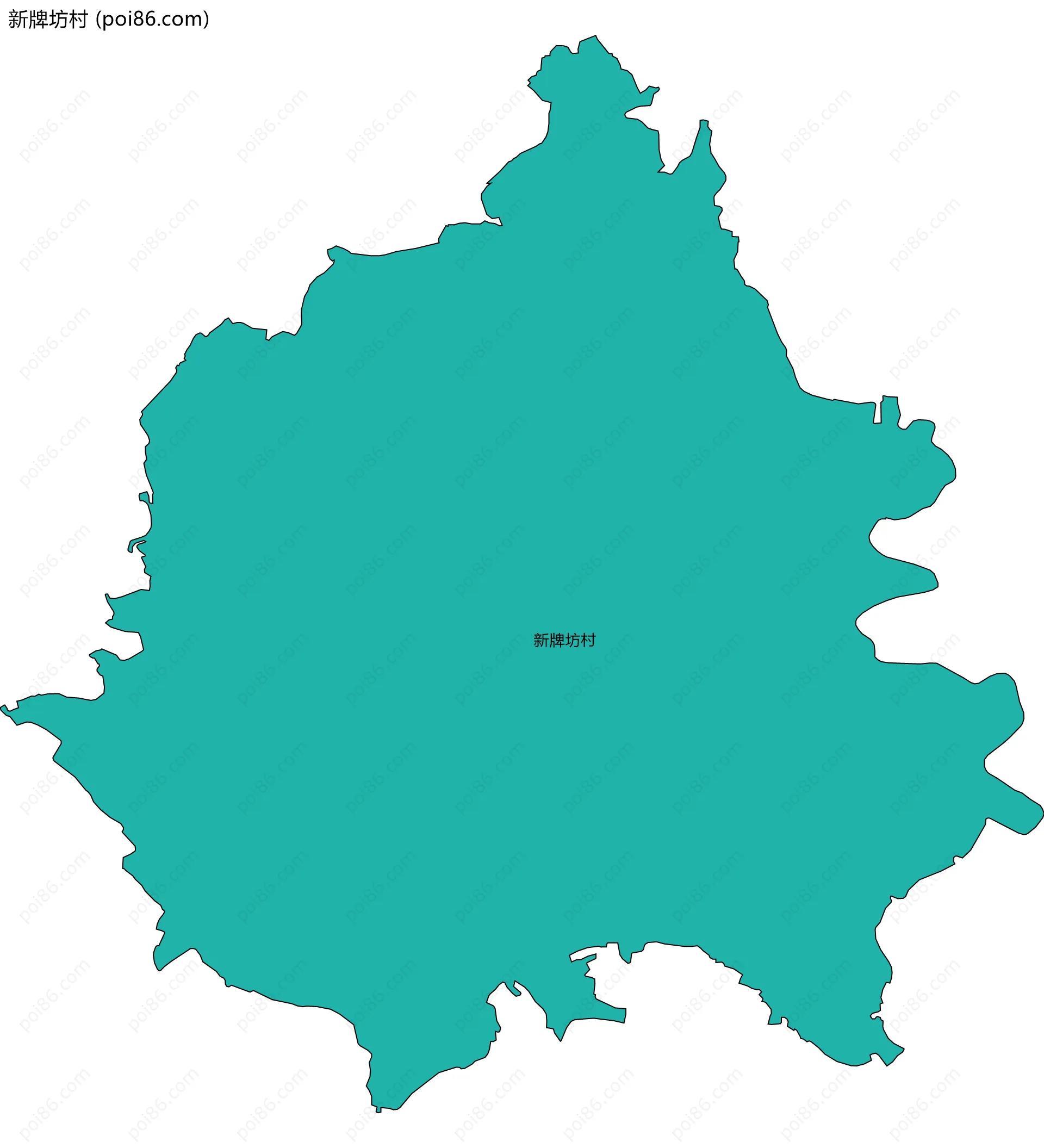新牌坊村边界地图
