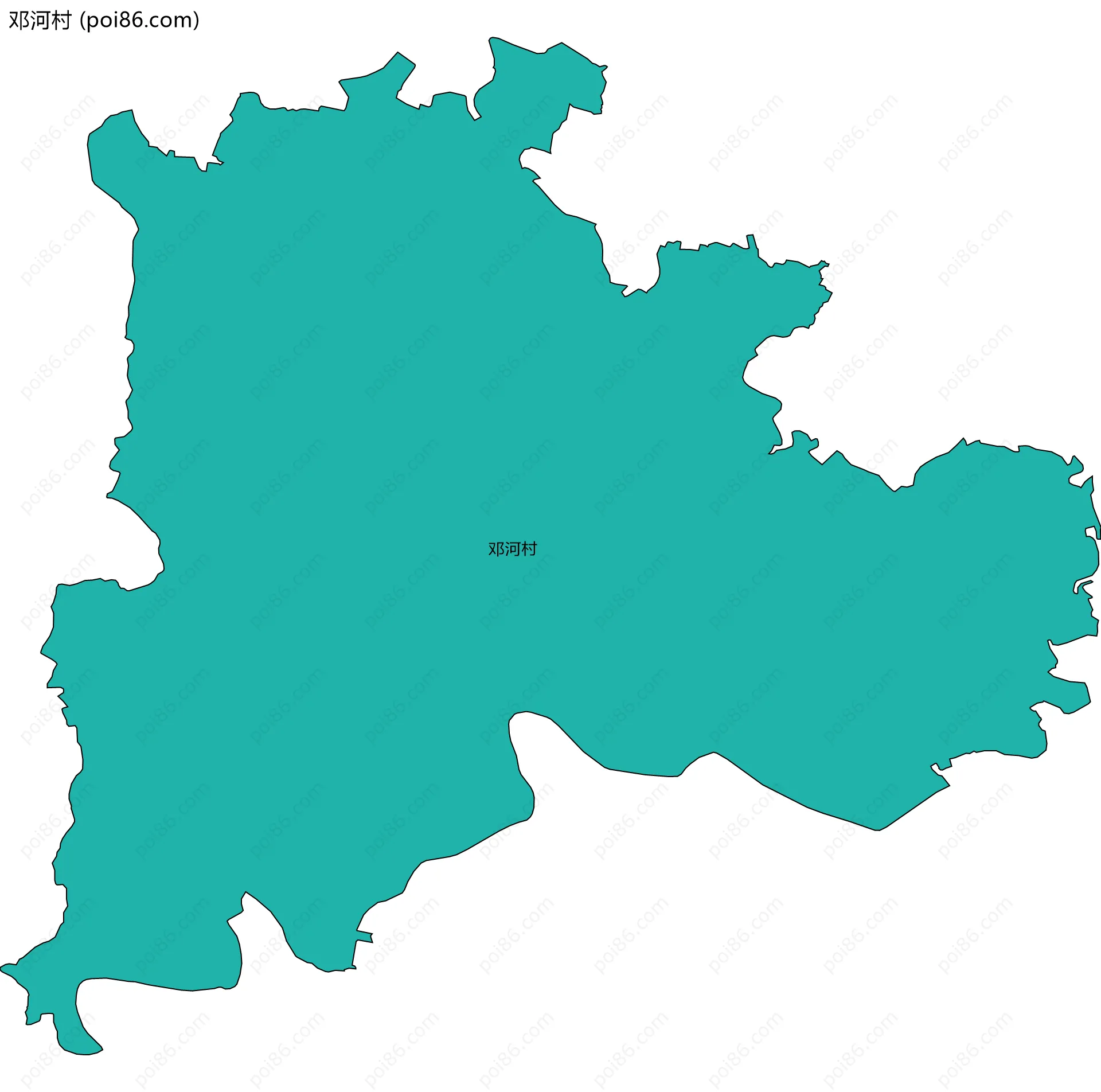 邓河村边界地图