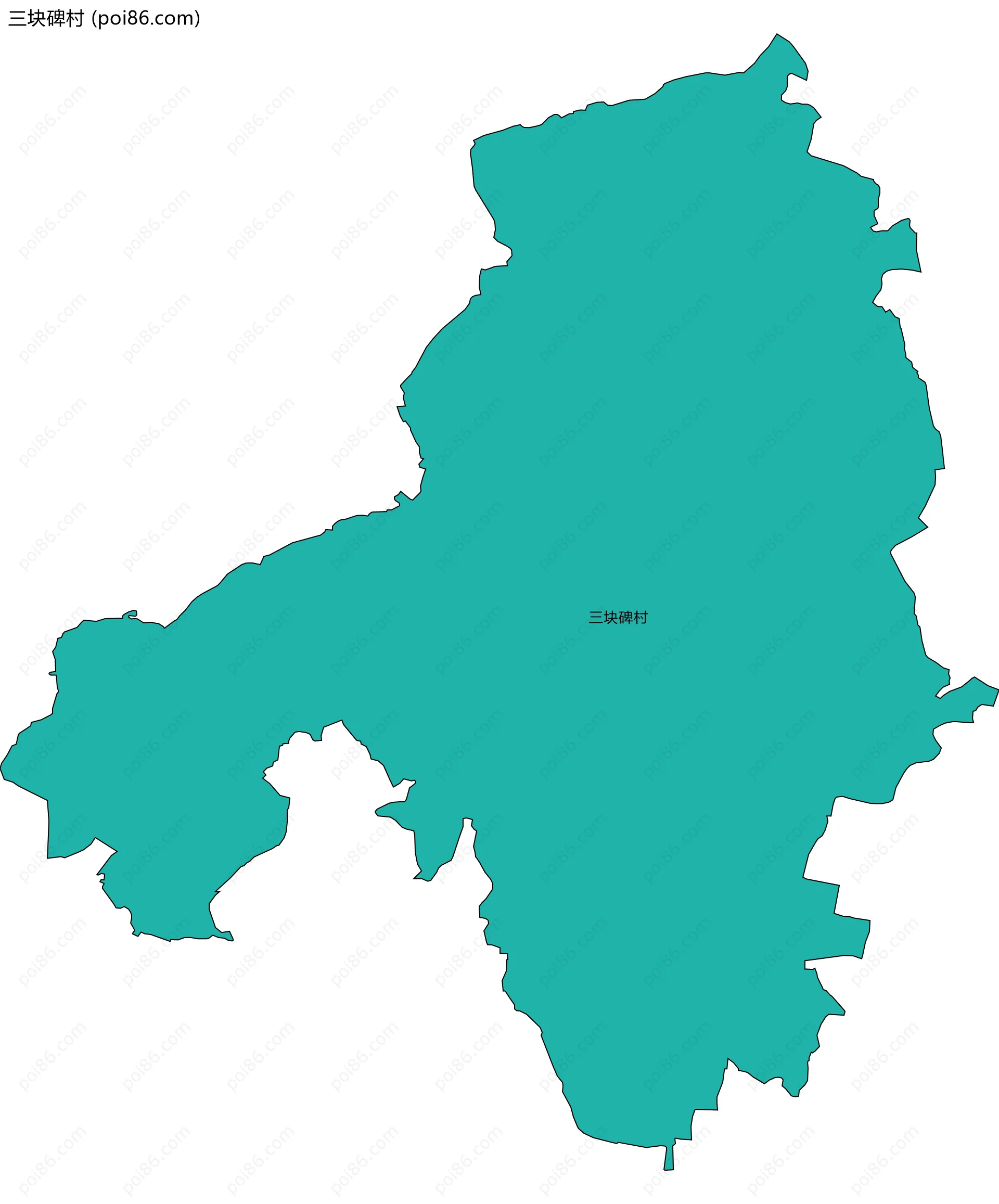 三块碑村边界地图