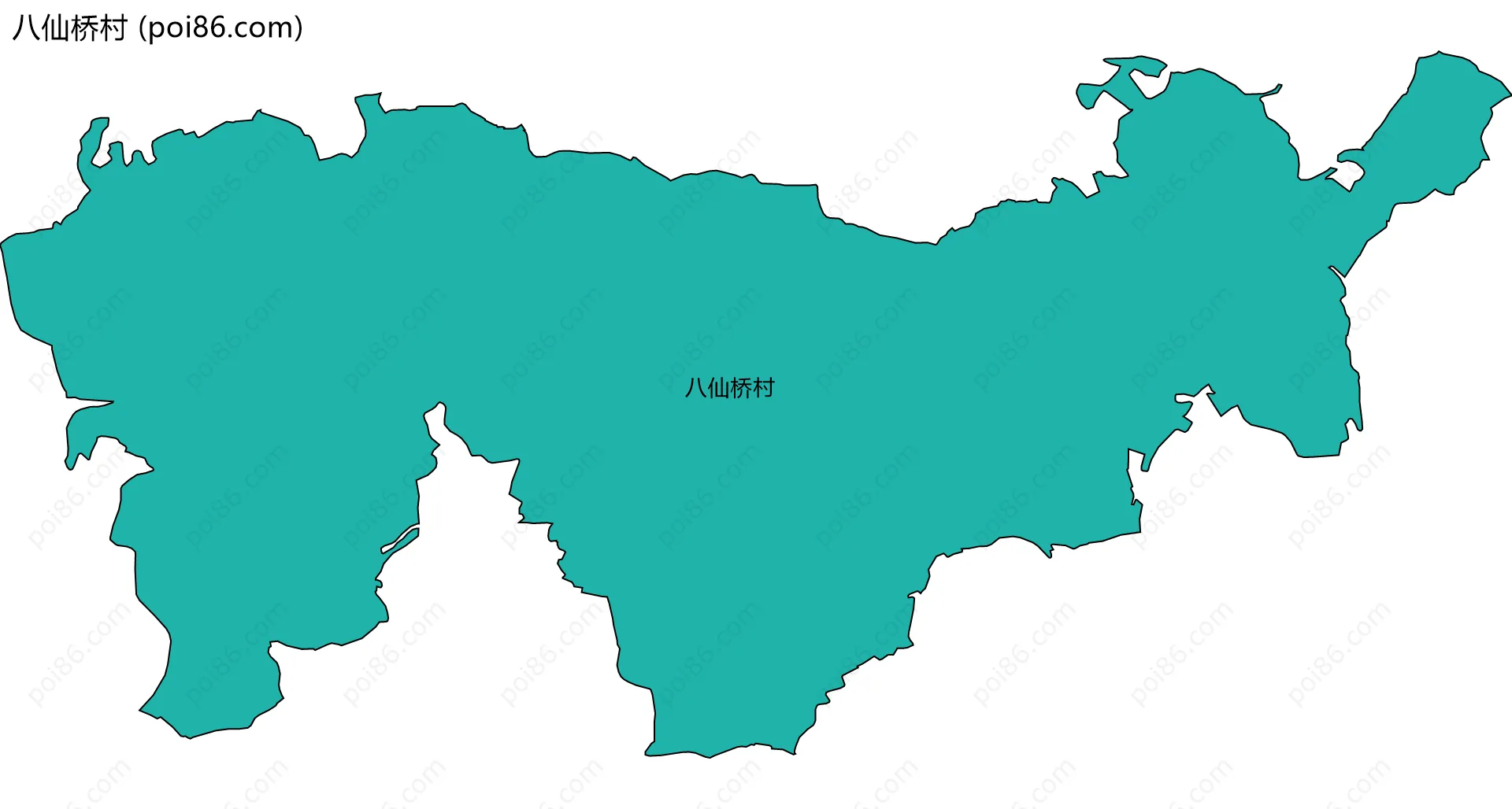 八仙桥村边界地图