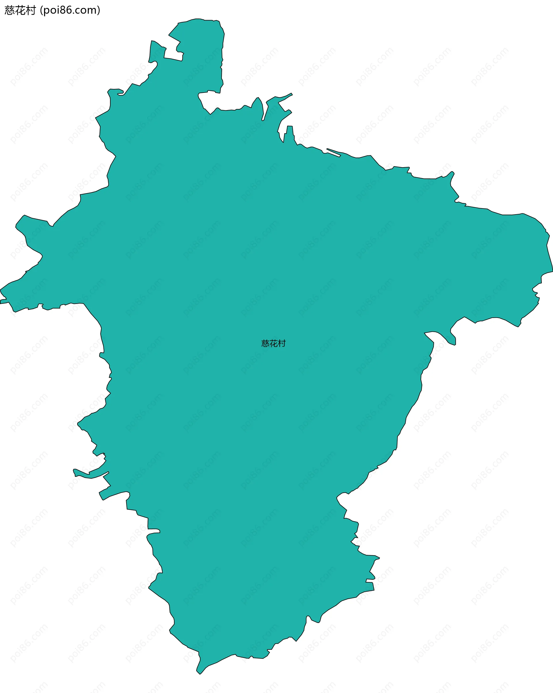 慈花村边界地图