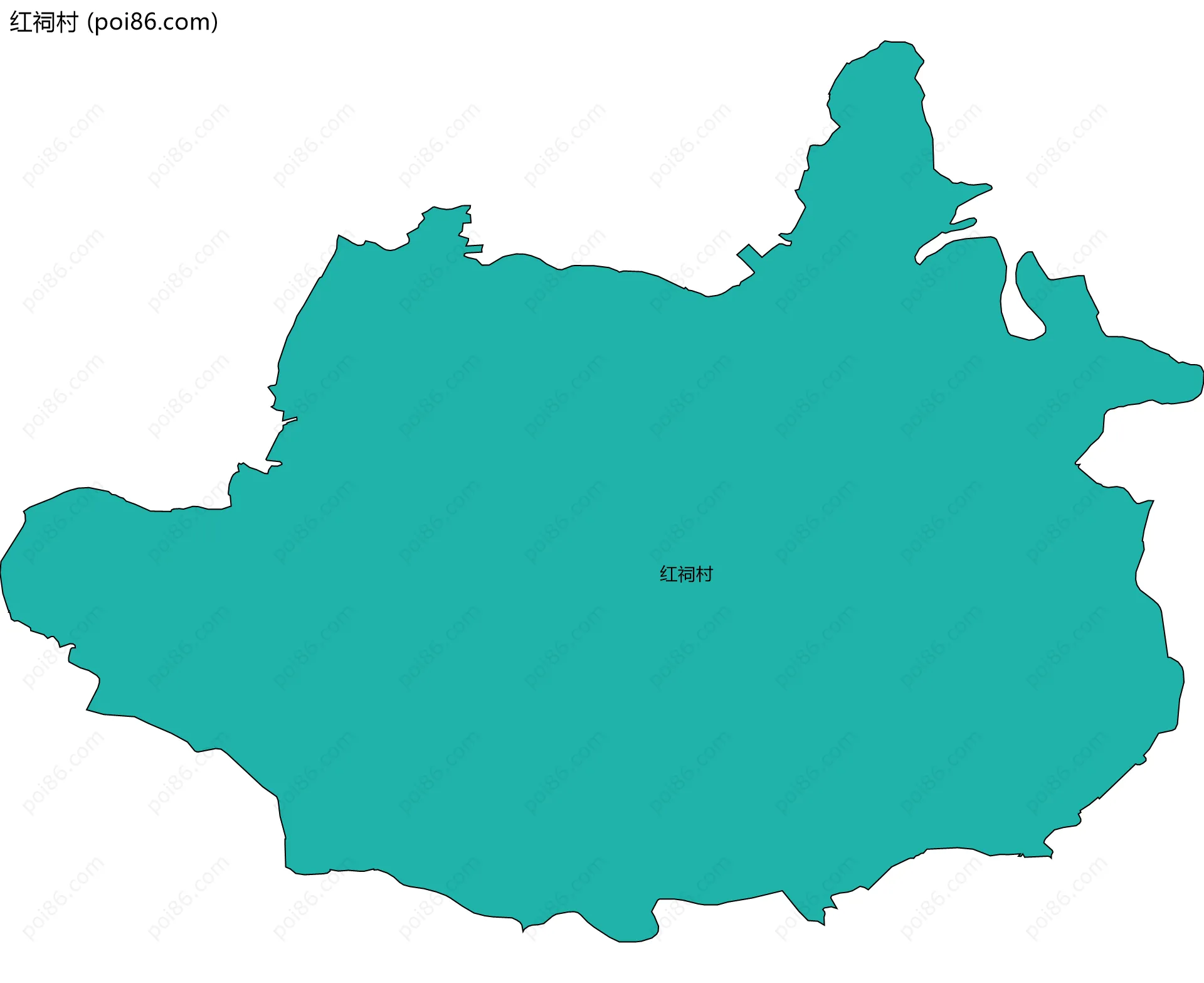 红祠村边界地图