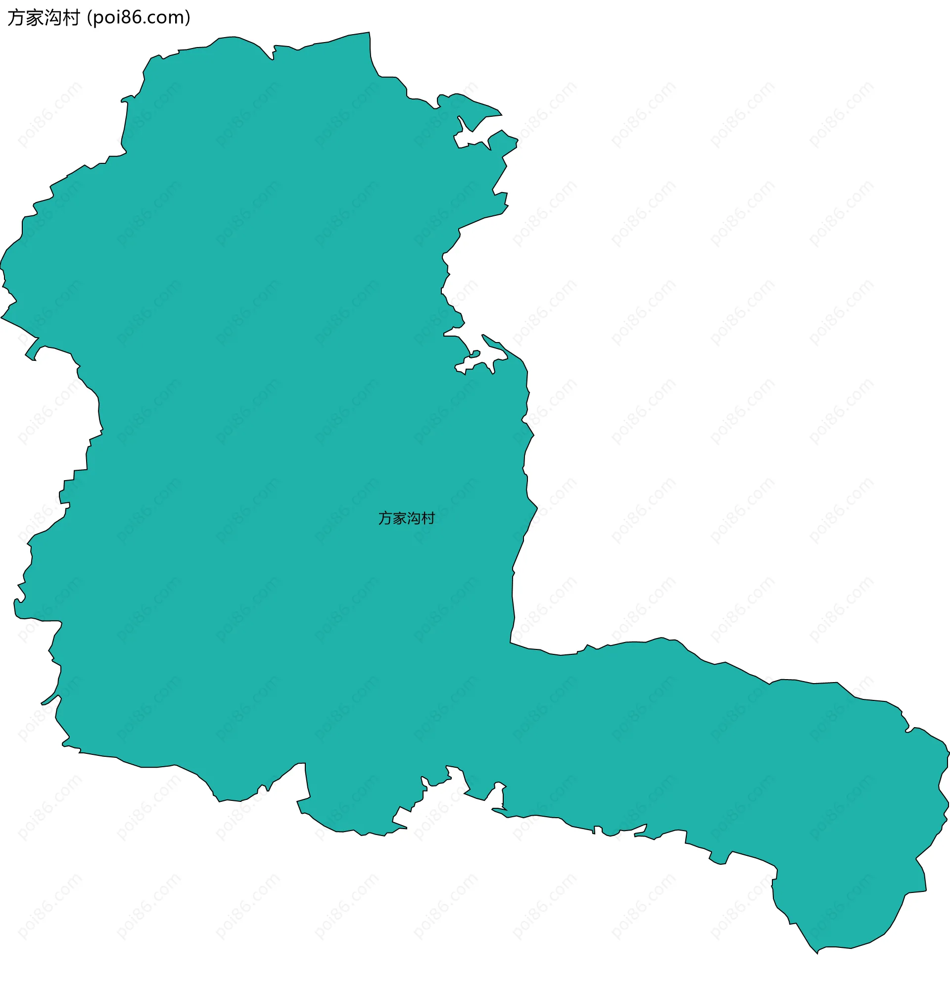 方家沟村边界地图