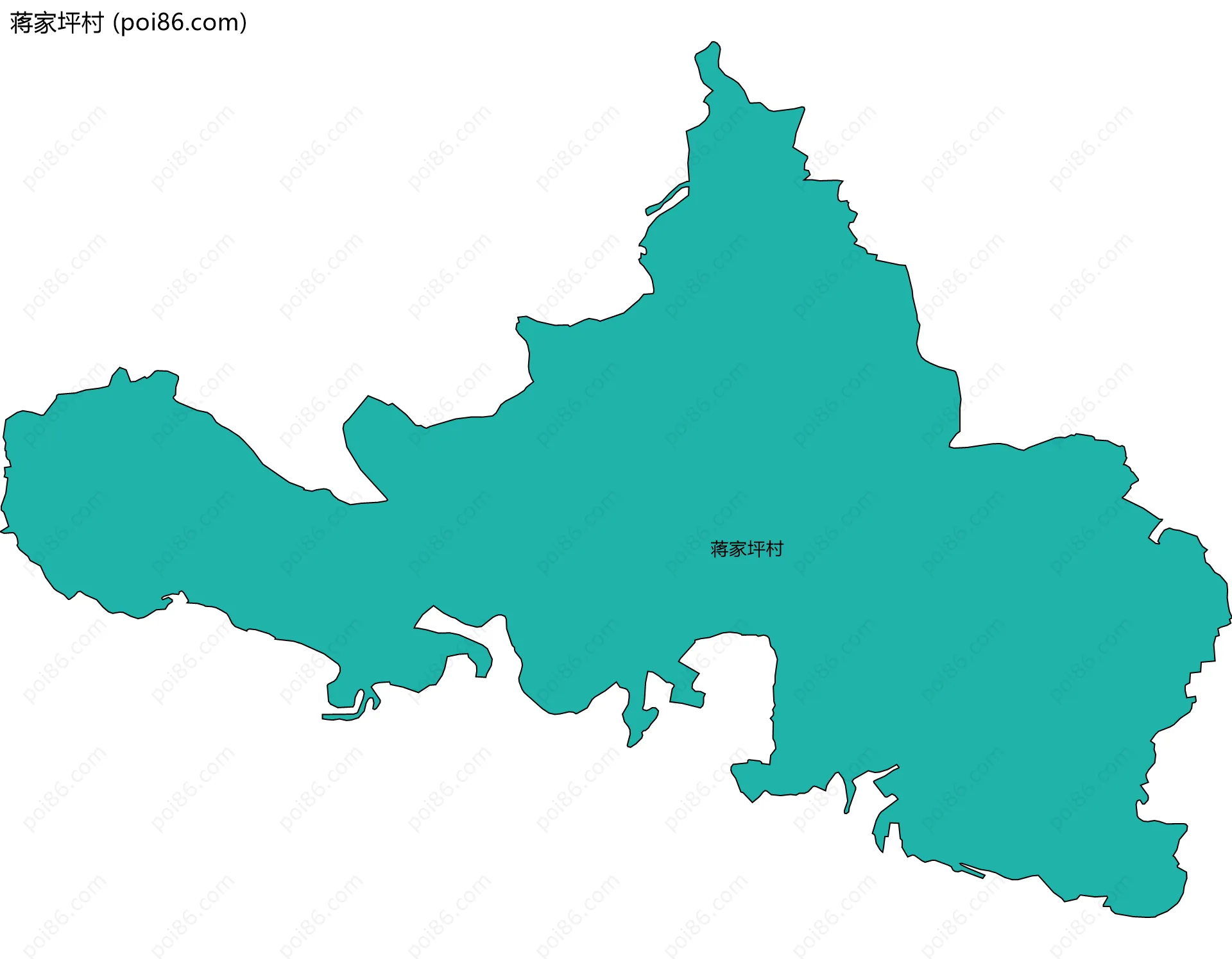 蒋家坪村边界地图