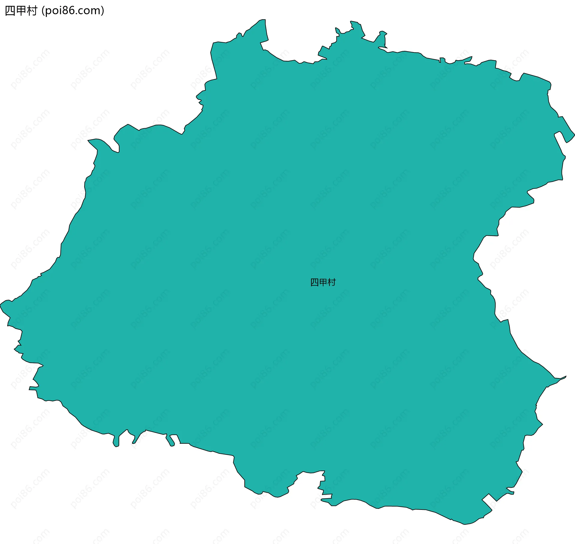 四甲村边界地图