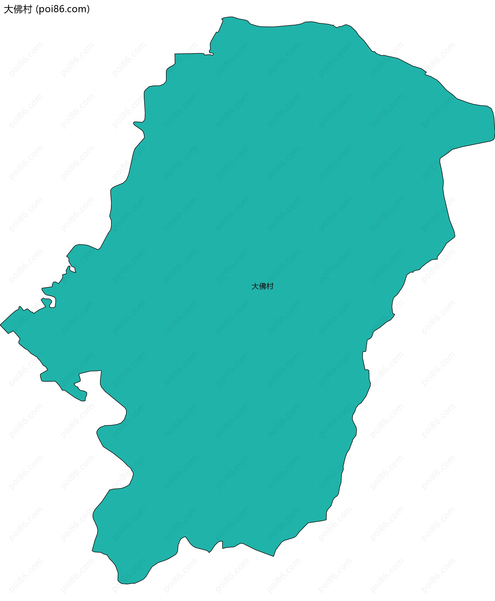 大佛村边界地图