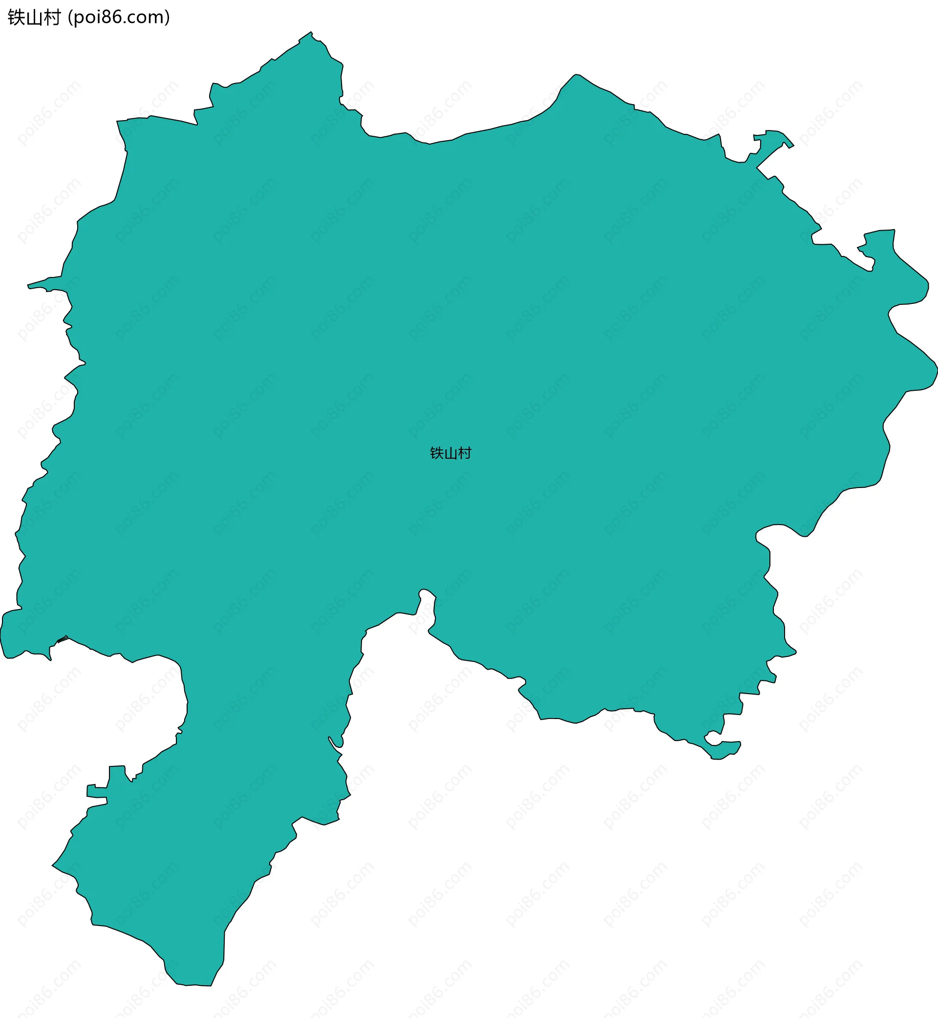 铁山村边界地图