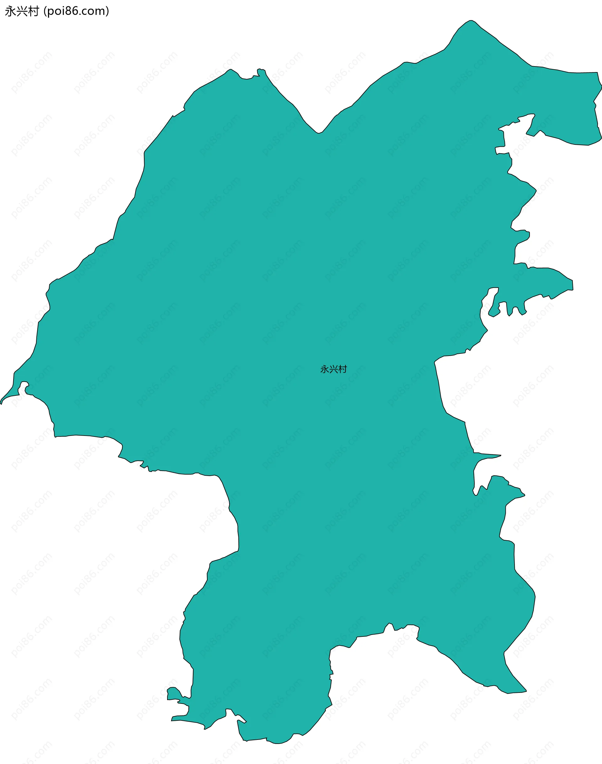 永兴村边界地图