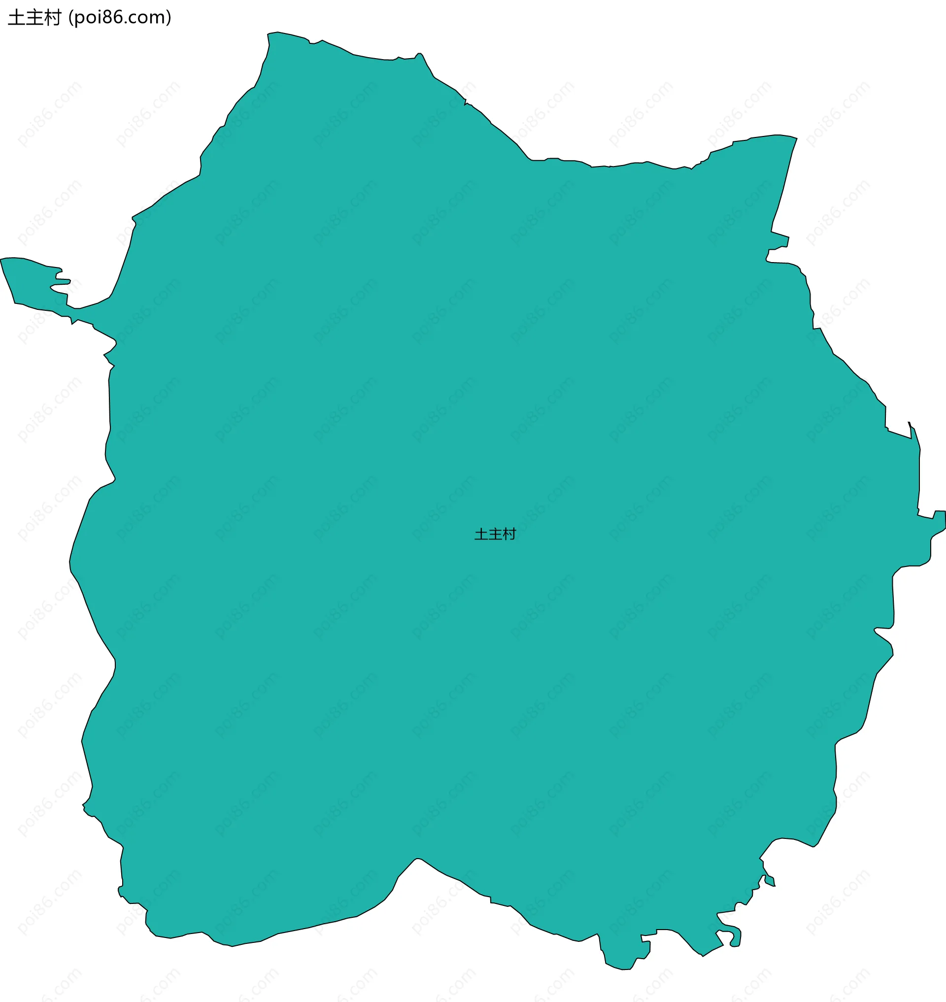 土主村边界地图