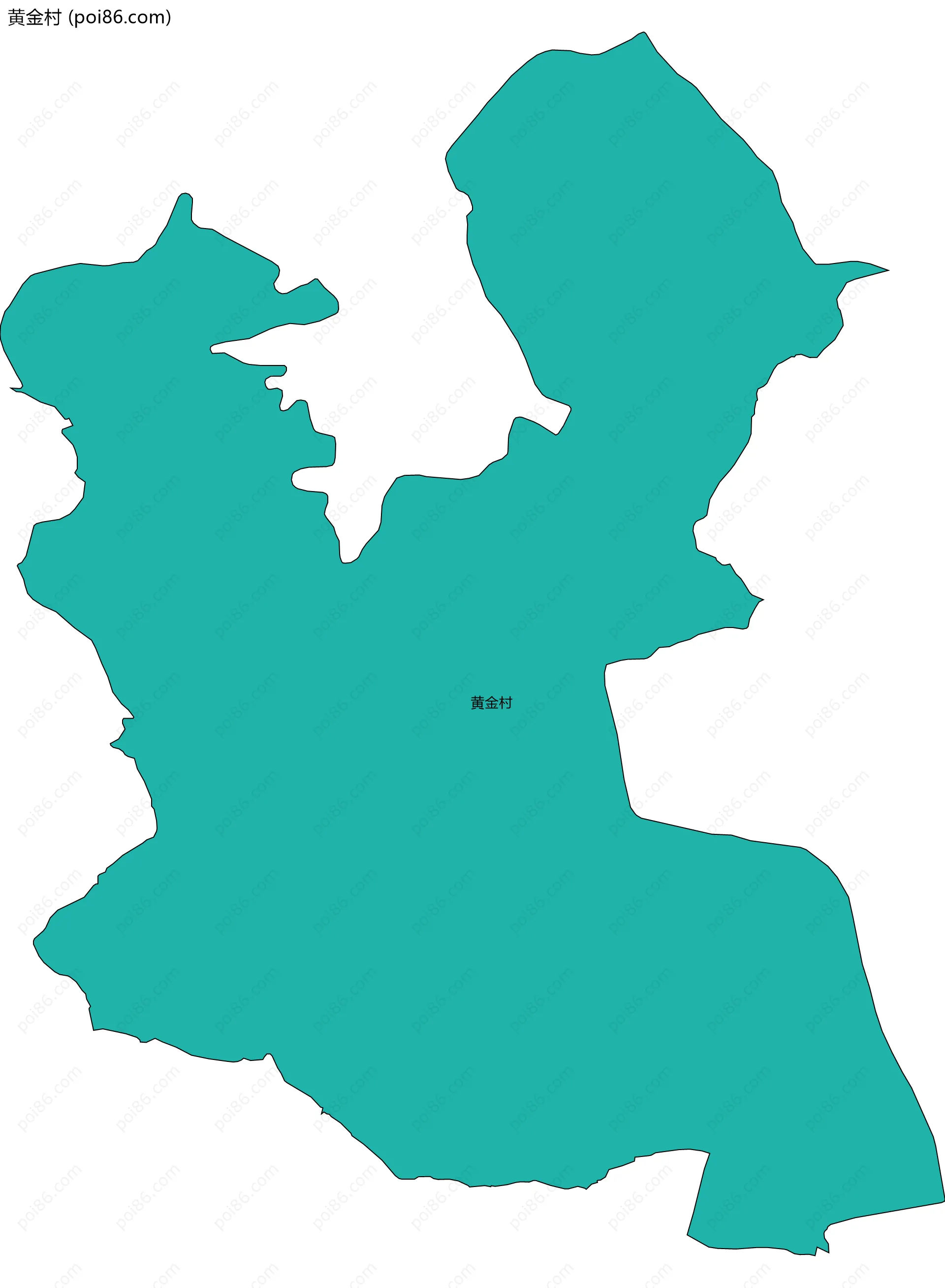 黄金村边界地图