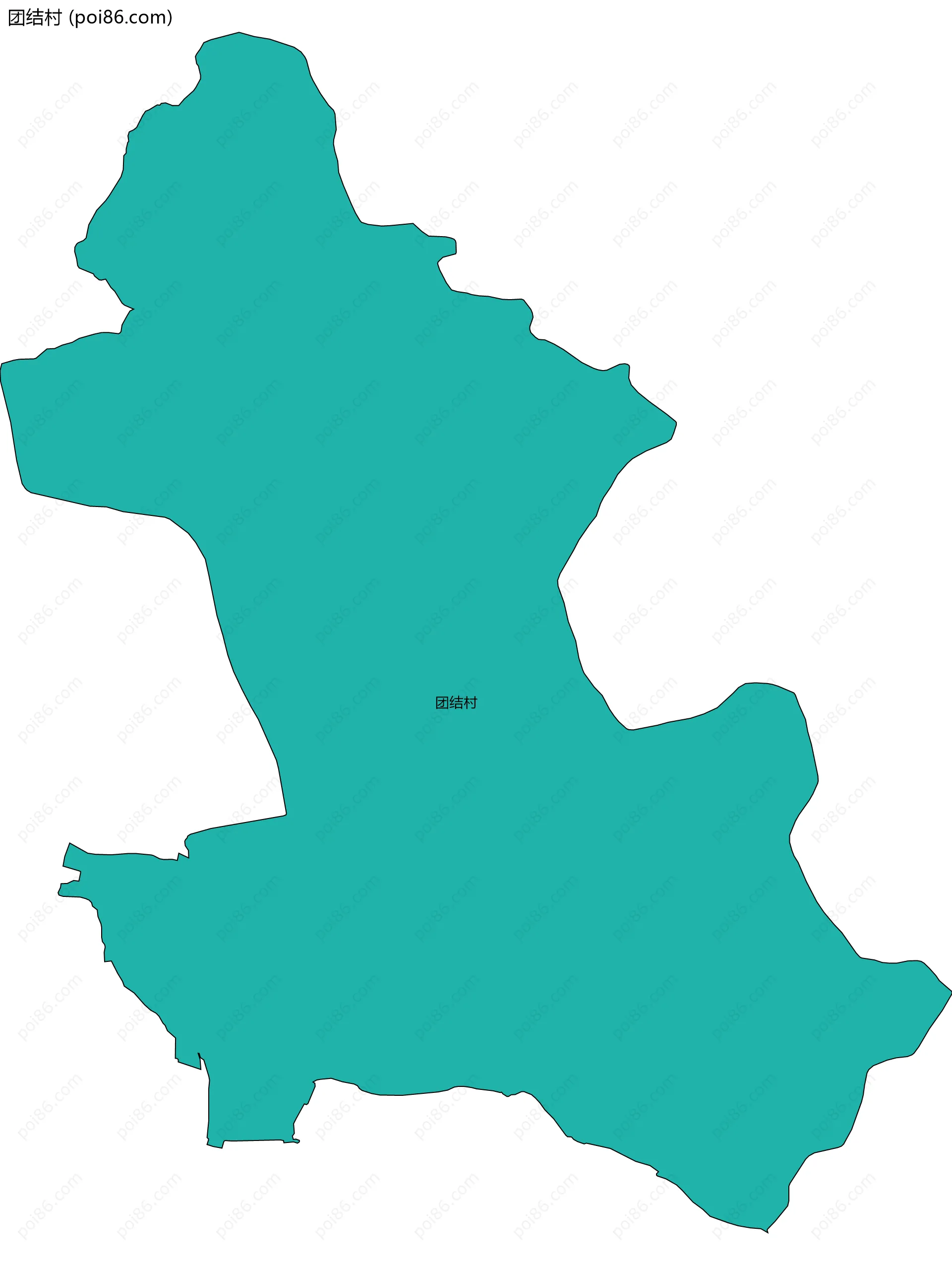 团结村边界地图