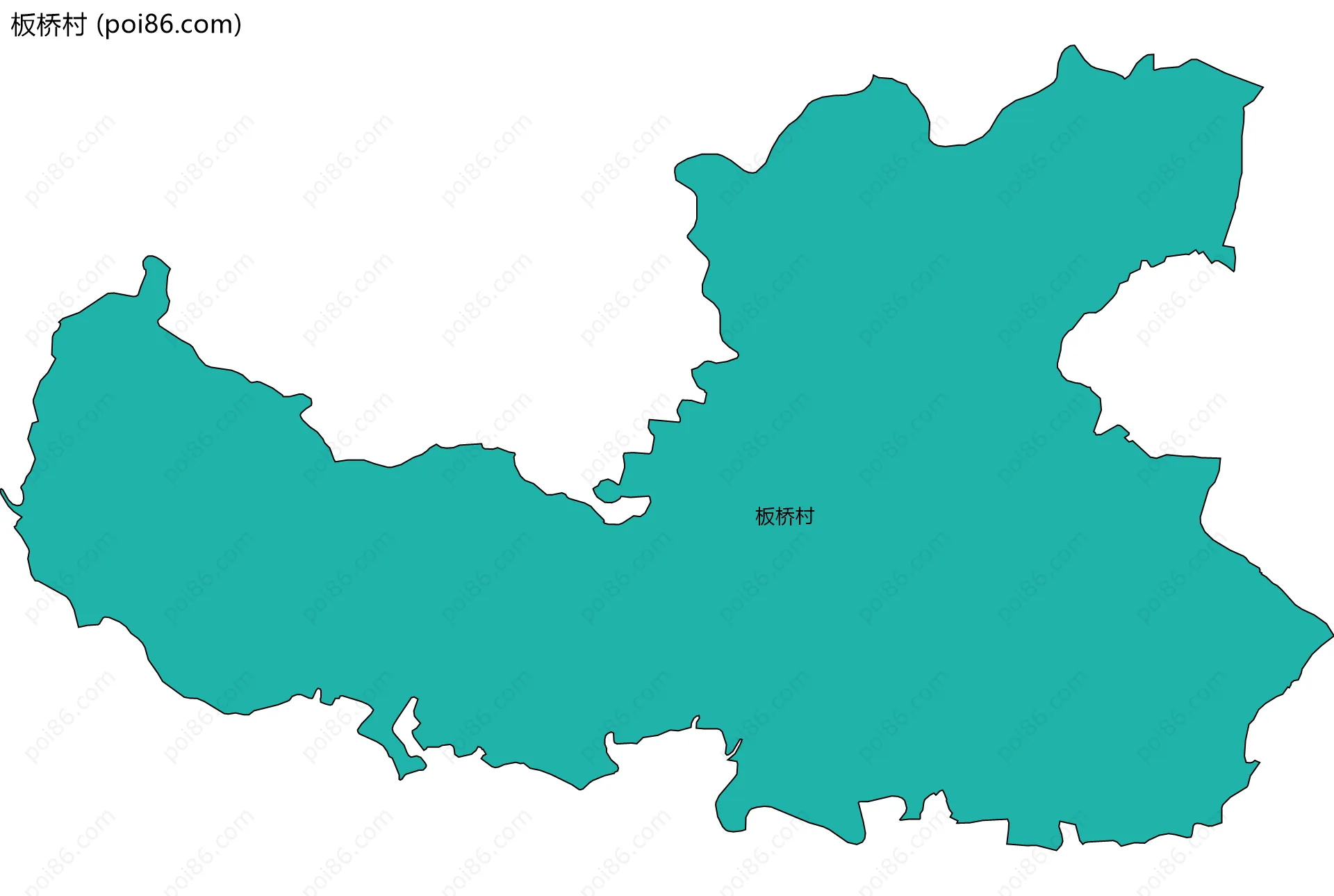 板桥村边界地图