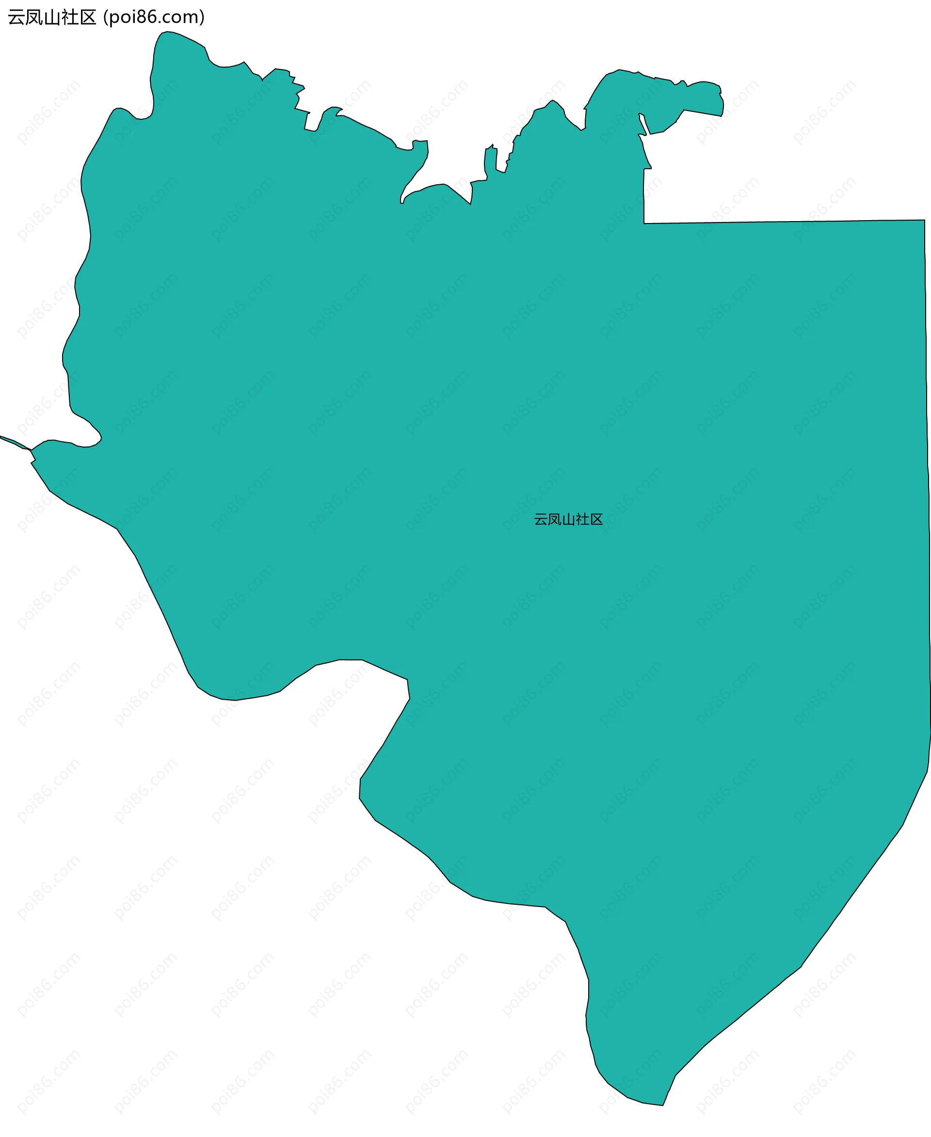 云凤山社区边界地图