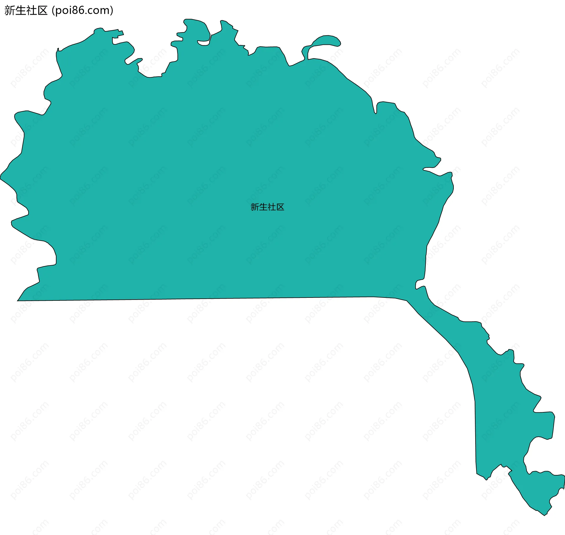 新生社区边界地图