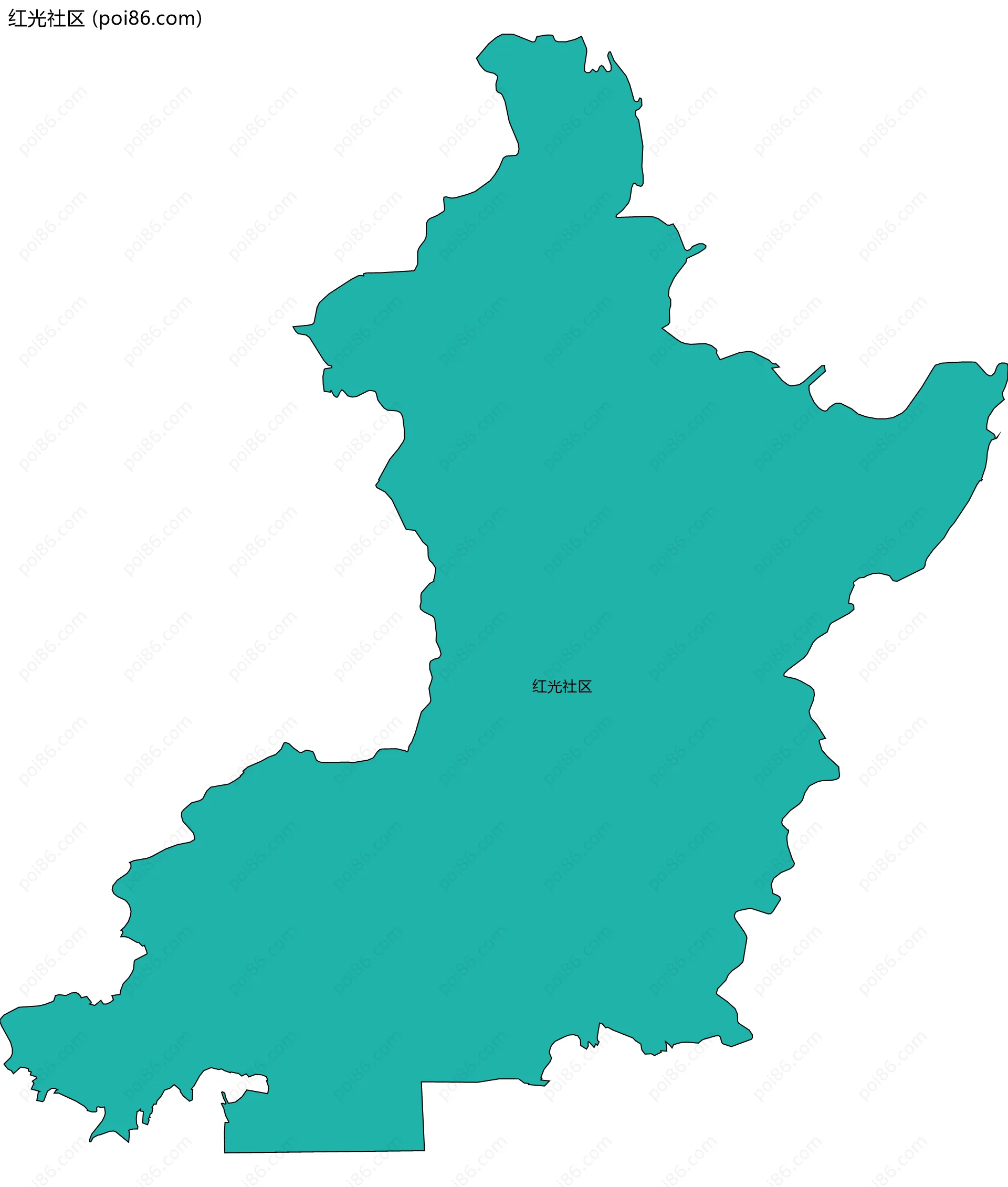 红光社区边界地图