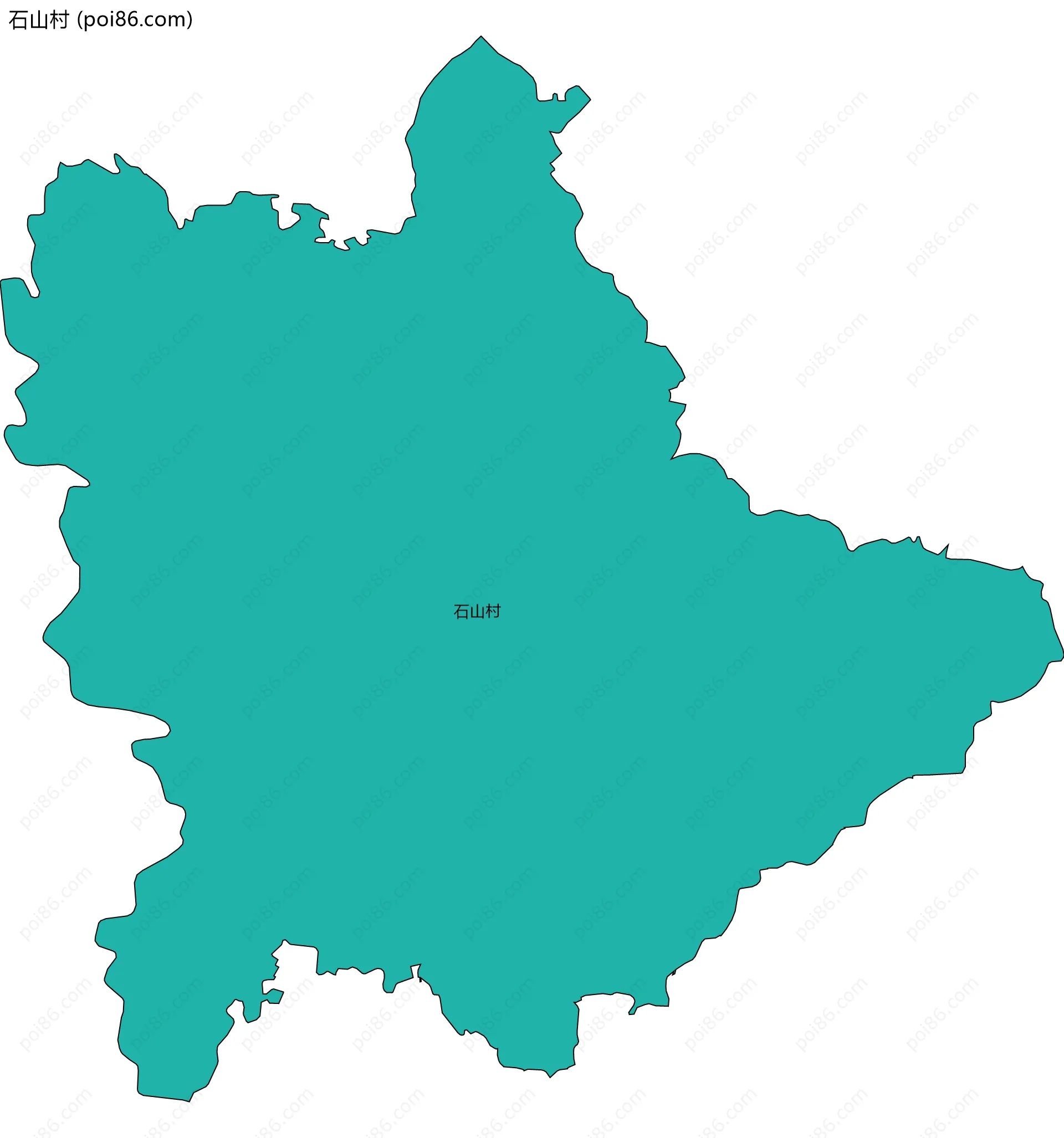 石山村边界地图