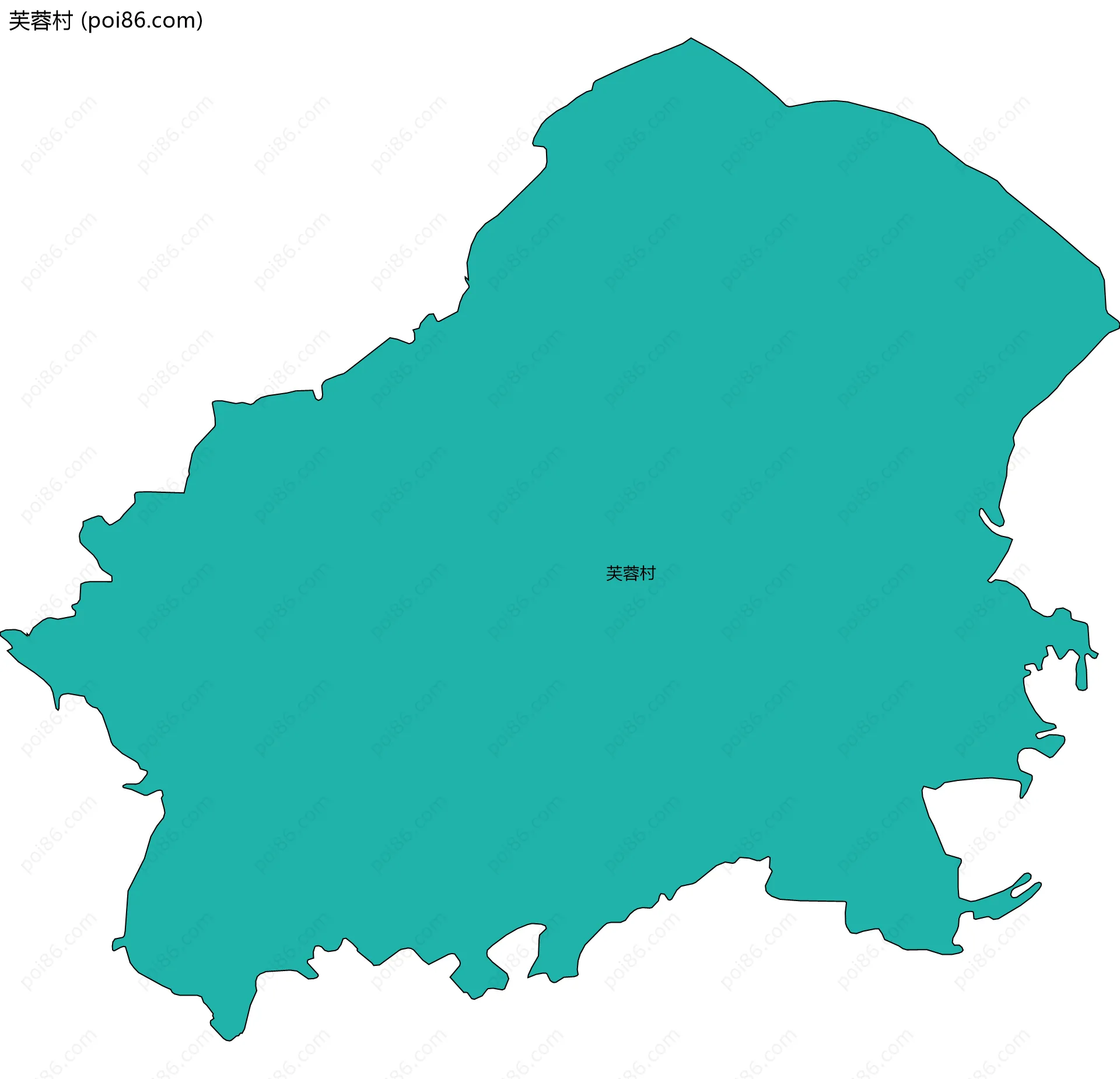 芙蓉村边界地图