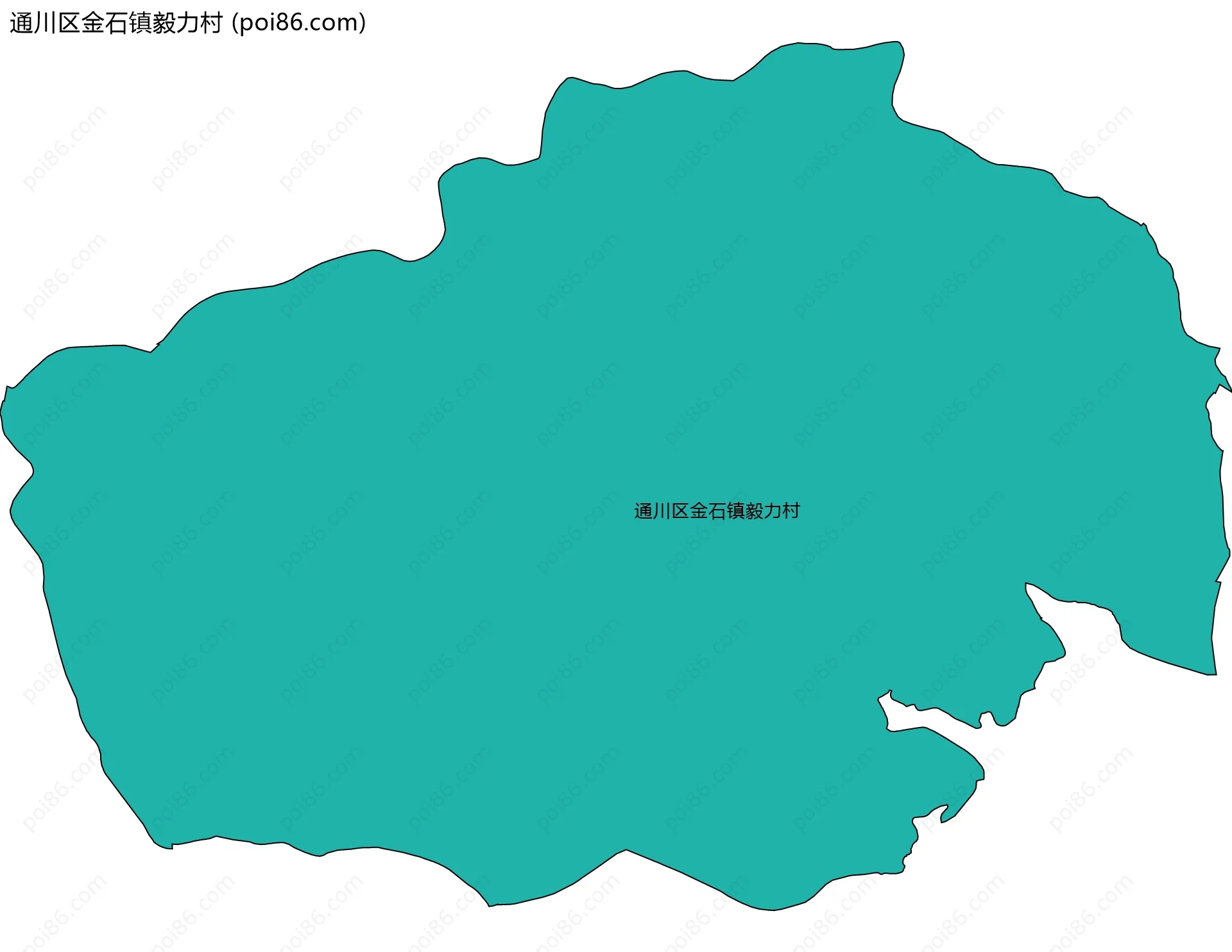 通川区金石镇毅力村边界地图