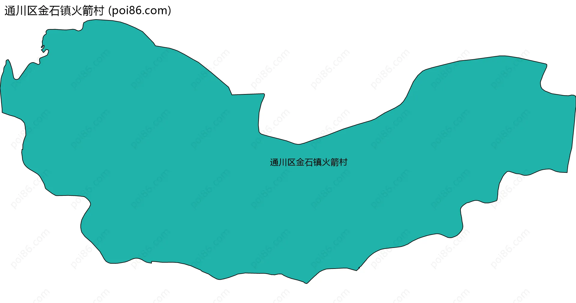 通川区金石镇火箭村边界地图