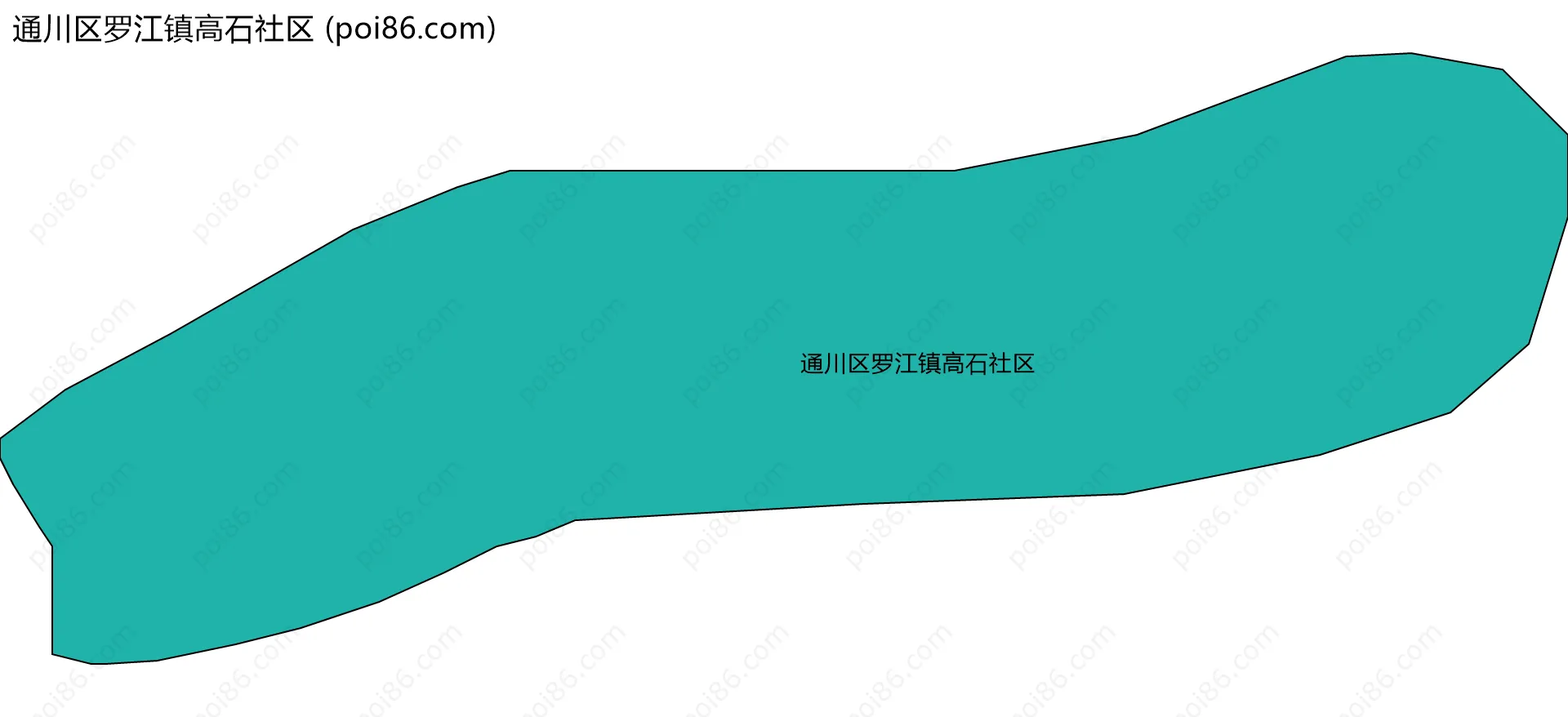 通川区罗江镇高石社区边界地图
