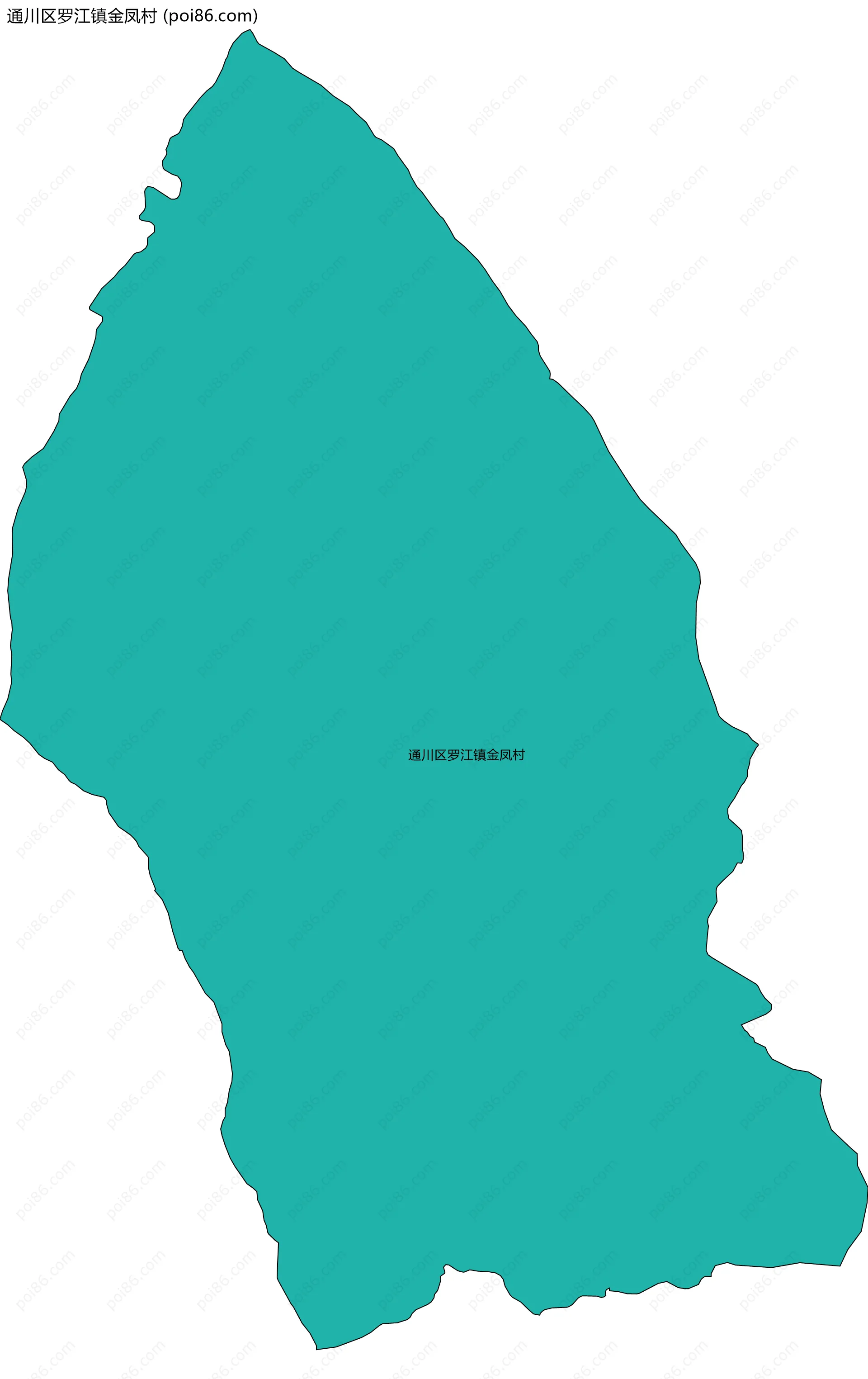 通川区罗江镇金凤村边界地图
