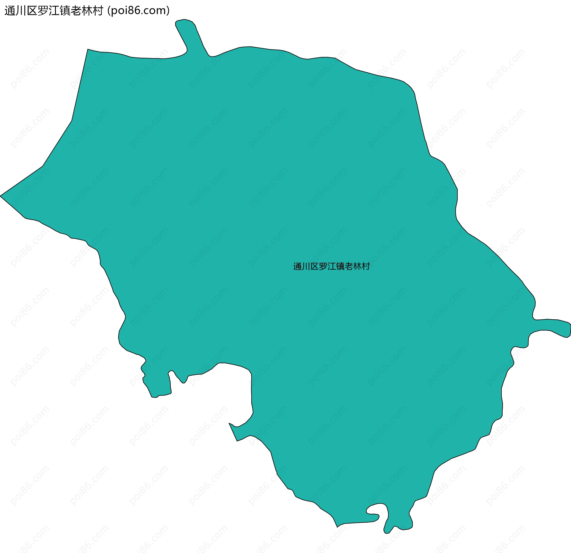 通川区罗江镇老林村边界地图