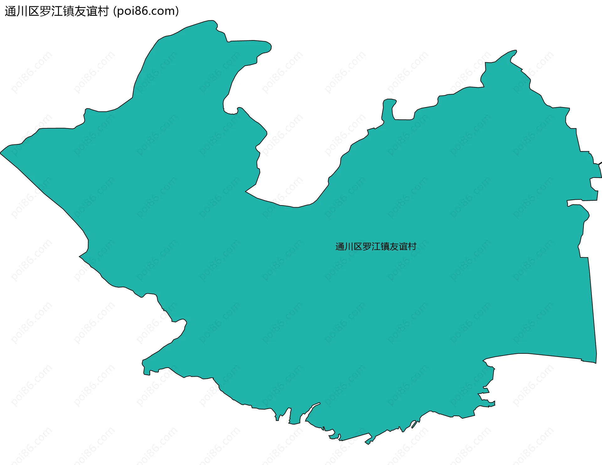 通川区罗江镇友谊村边界地图