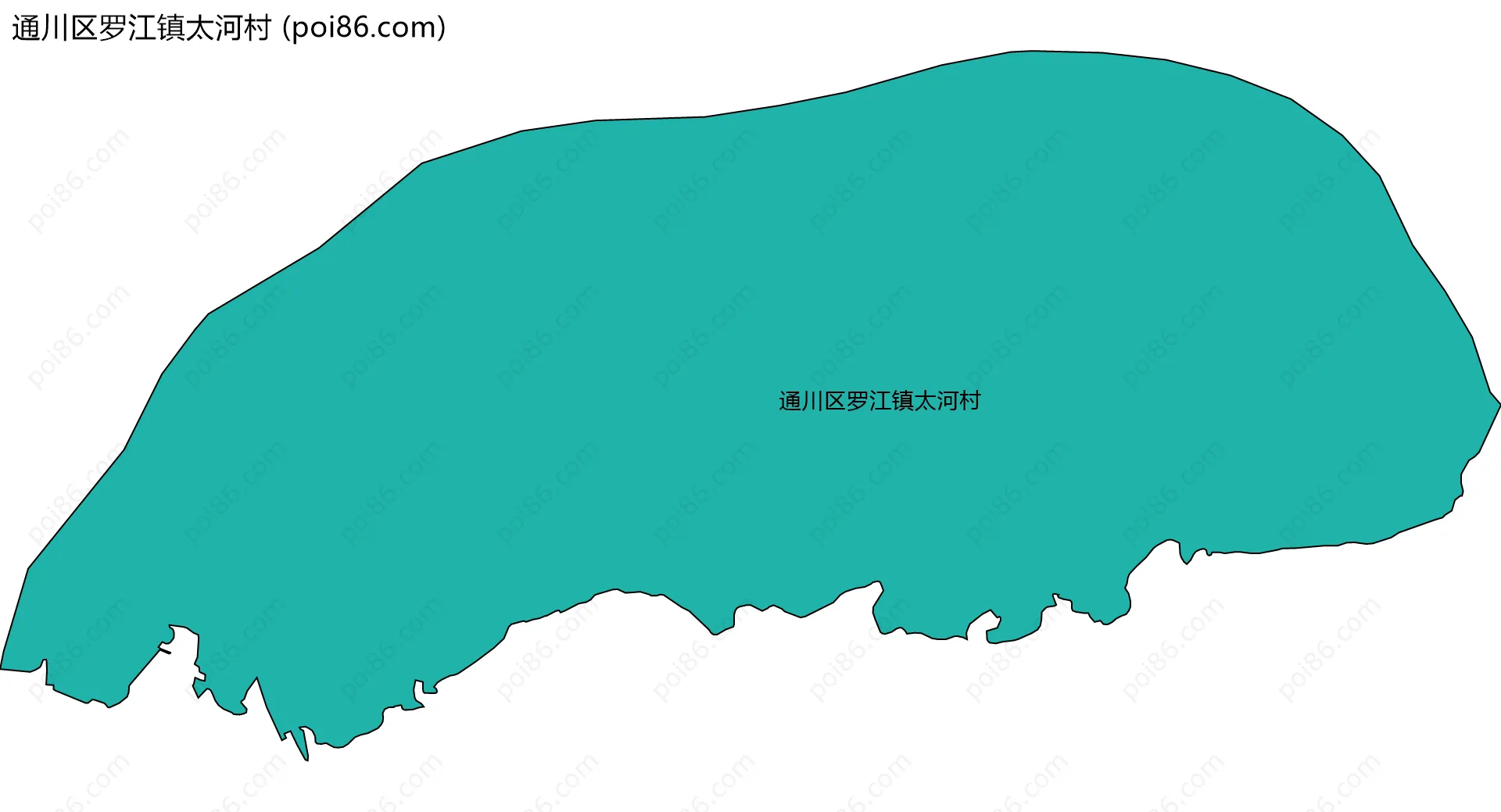 通川区罗江镇太河村边界地图