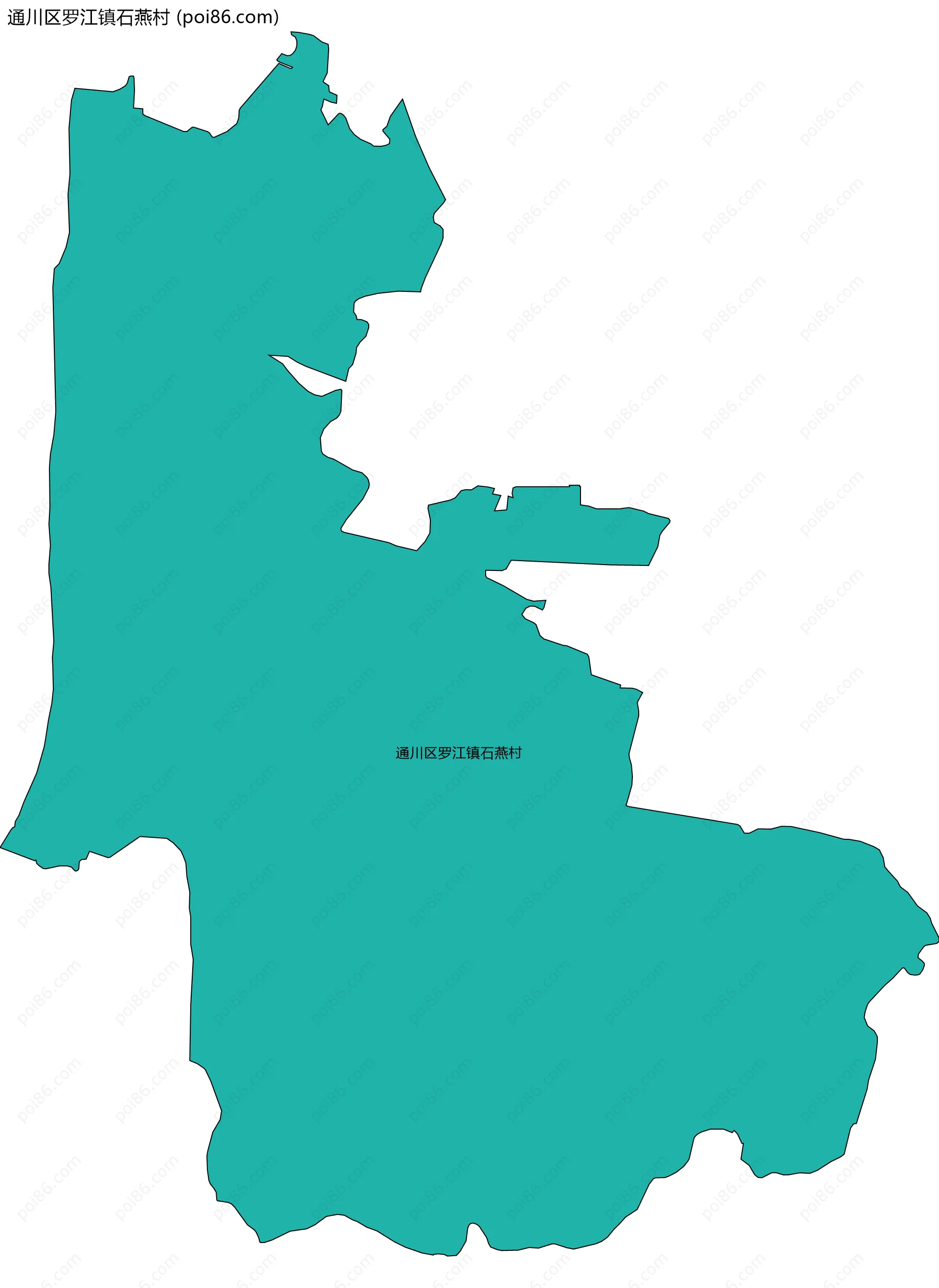 通川区罗江镇石燕村边界地图